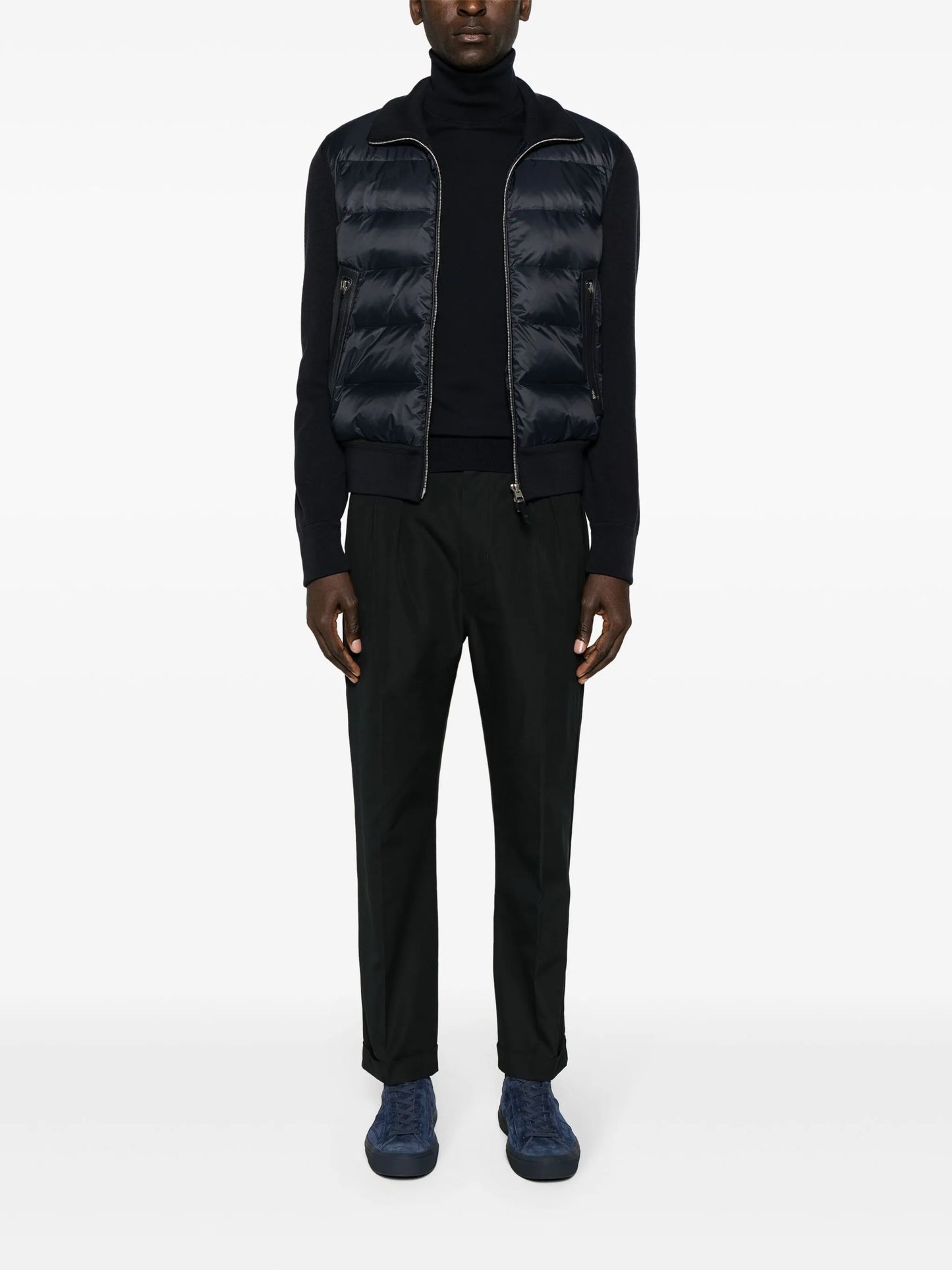 roll-neck fine-knit jumper
