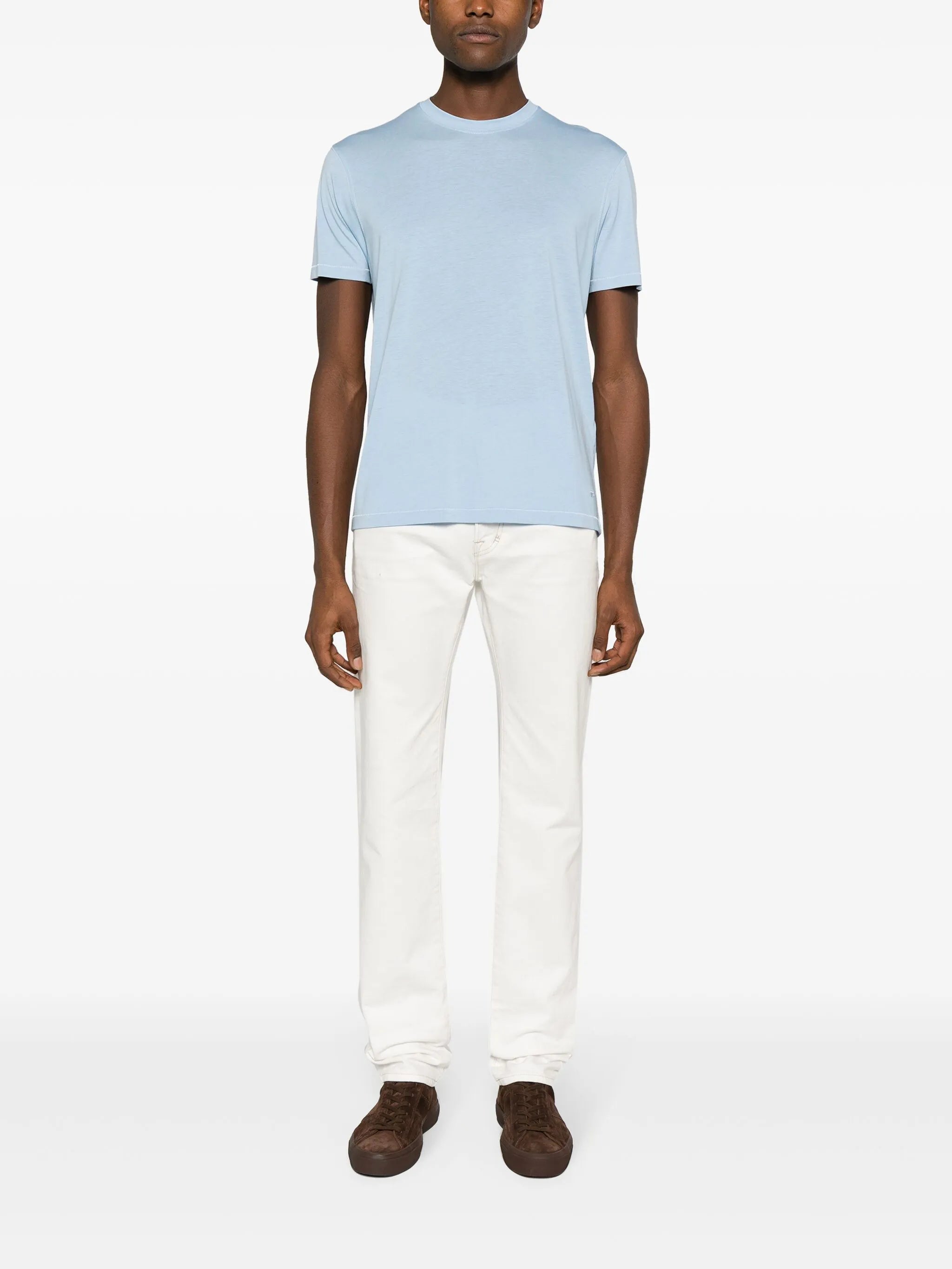 mélange-effect jersey T-shirt