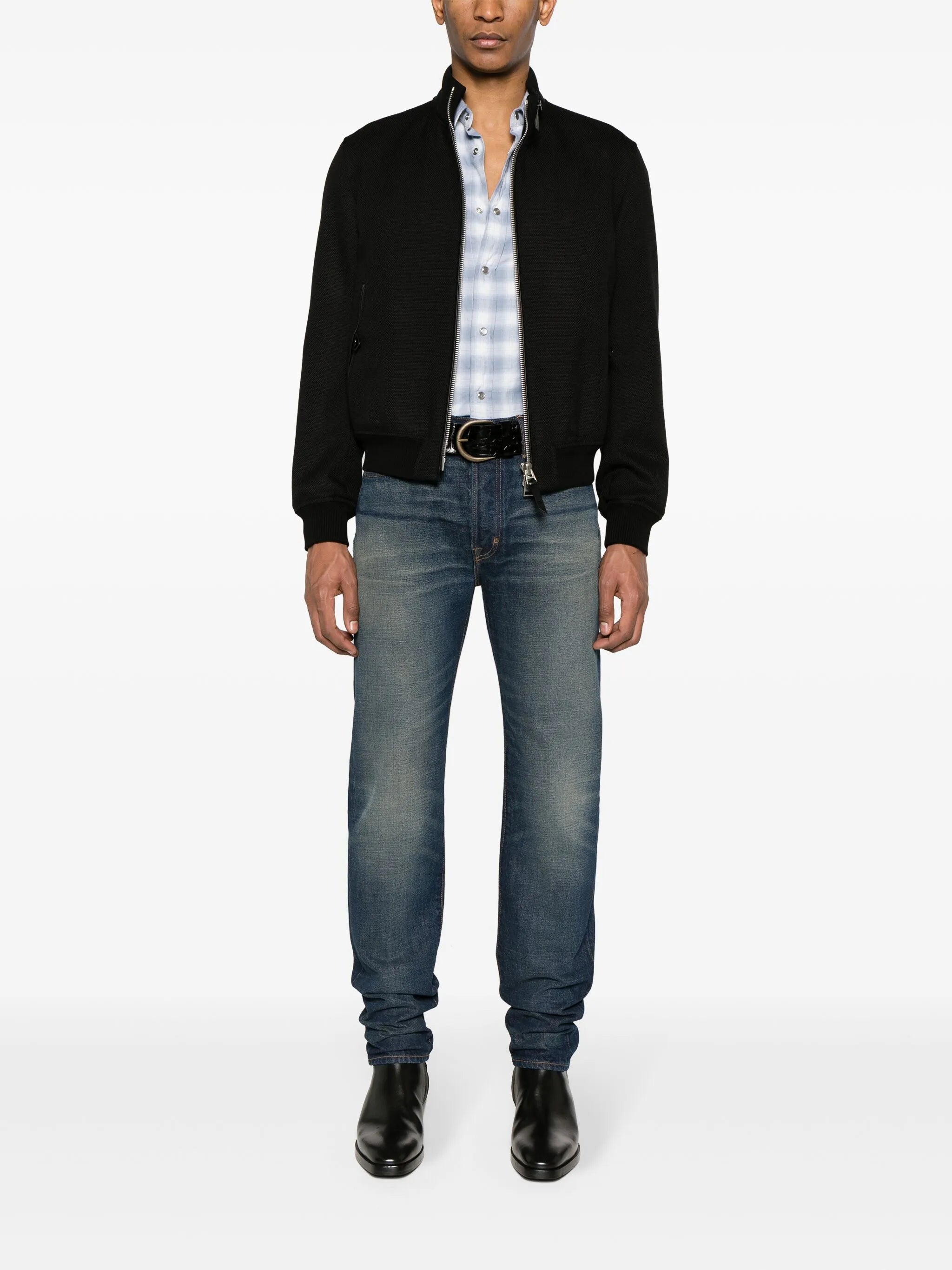 straight-leg selvedge jeans
