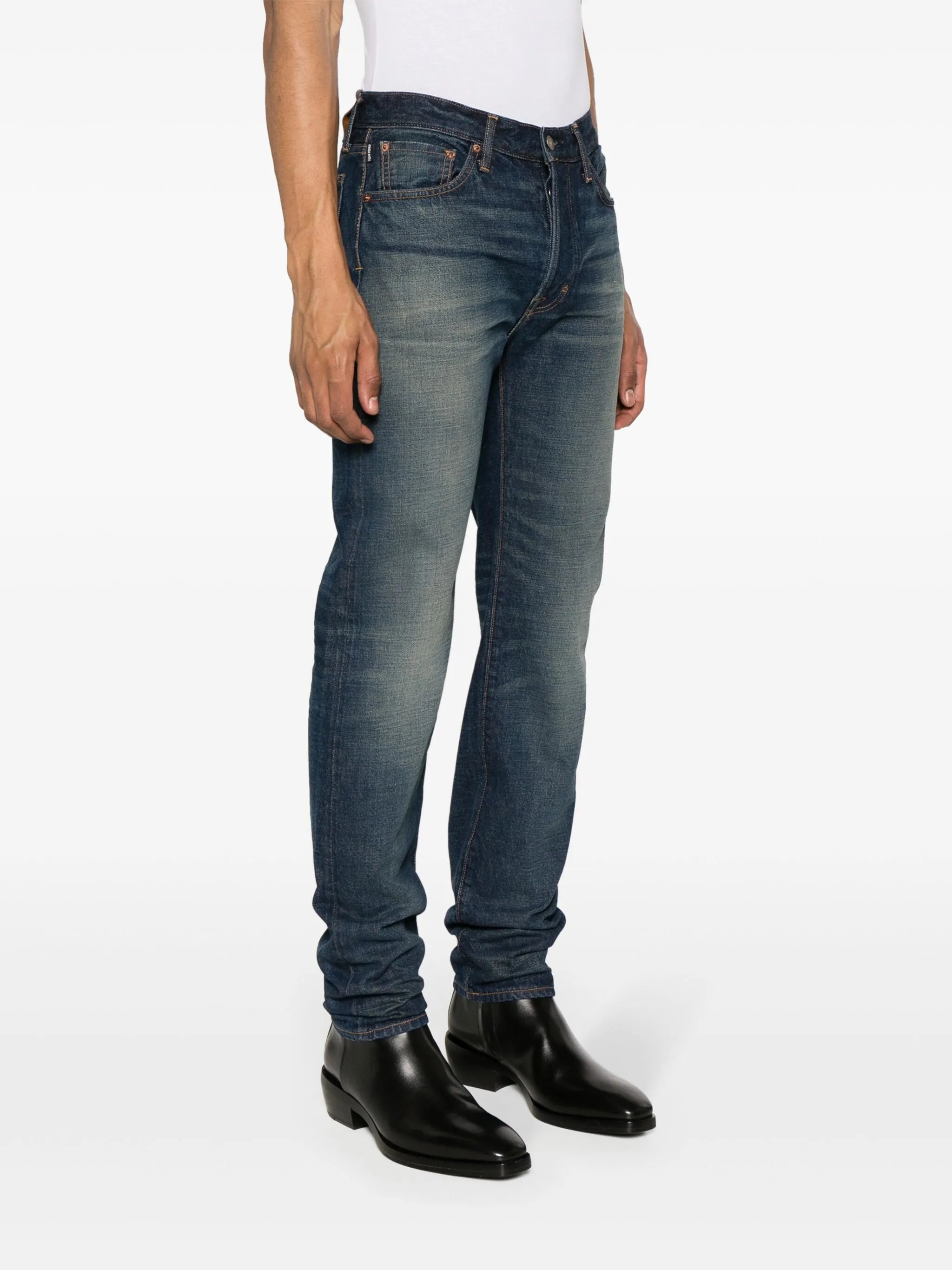 straight-leg selvedge jeans