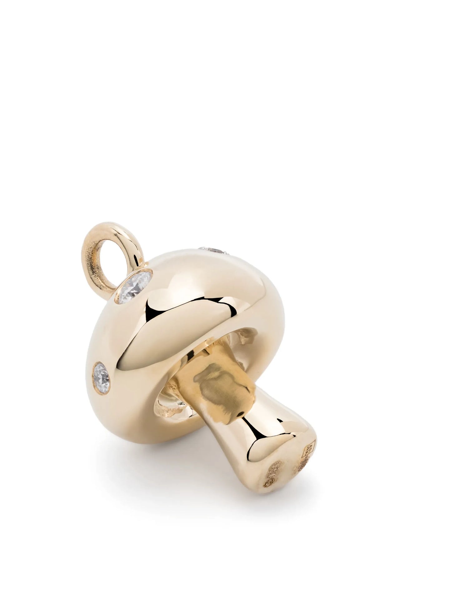 14kt yellow gold Enchanted Mushroom large diamond charm