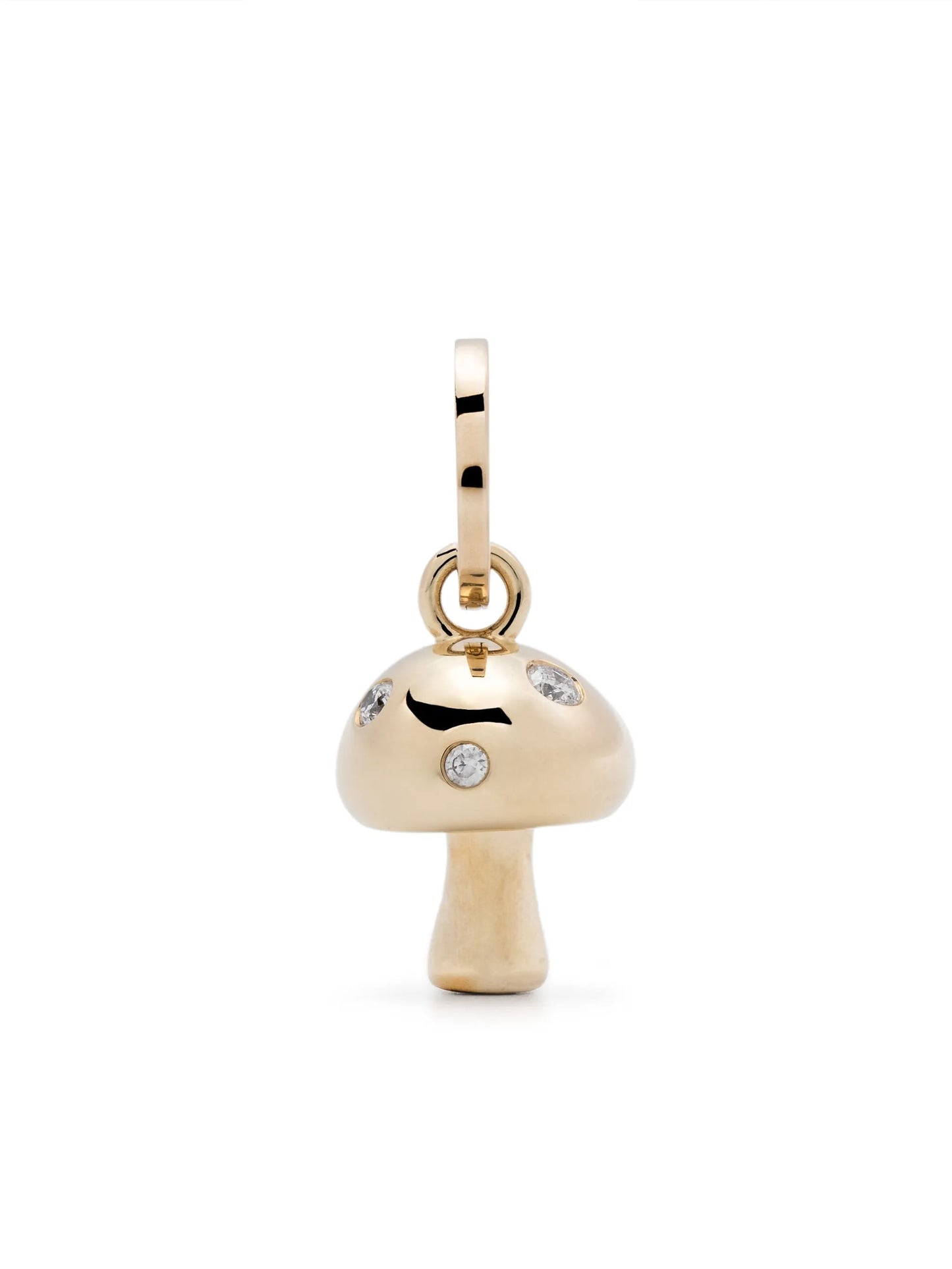 14kt yellow gold Enchanted Mushroom large diamond charm