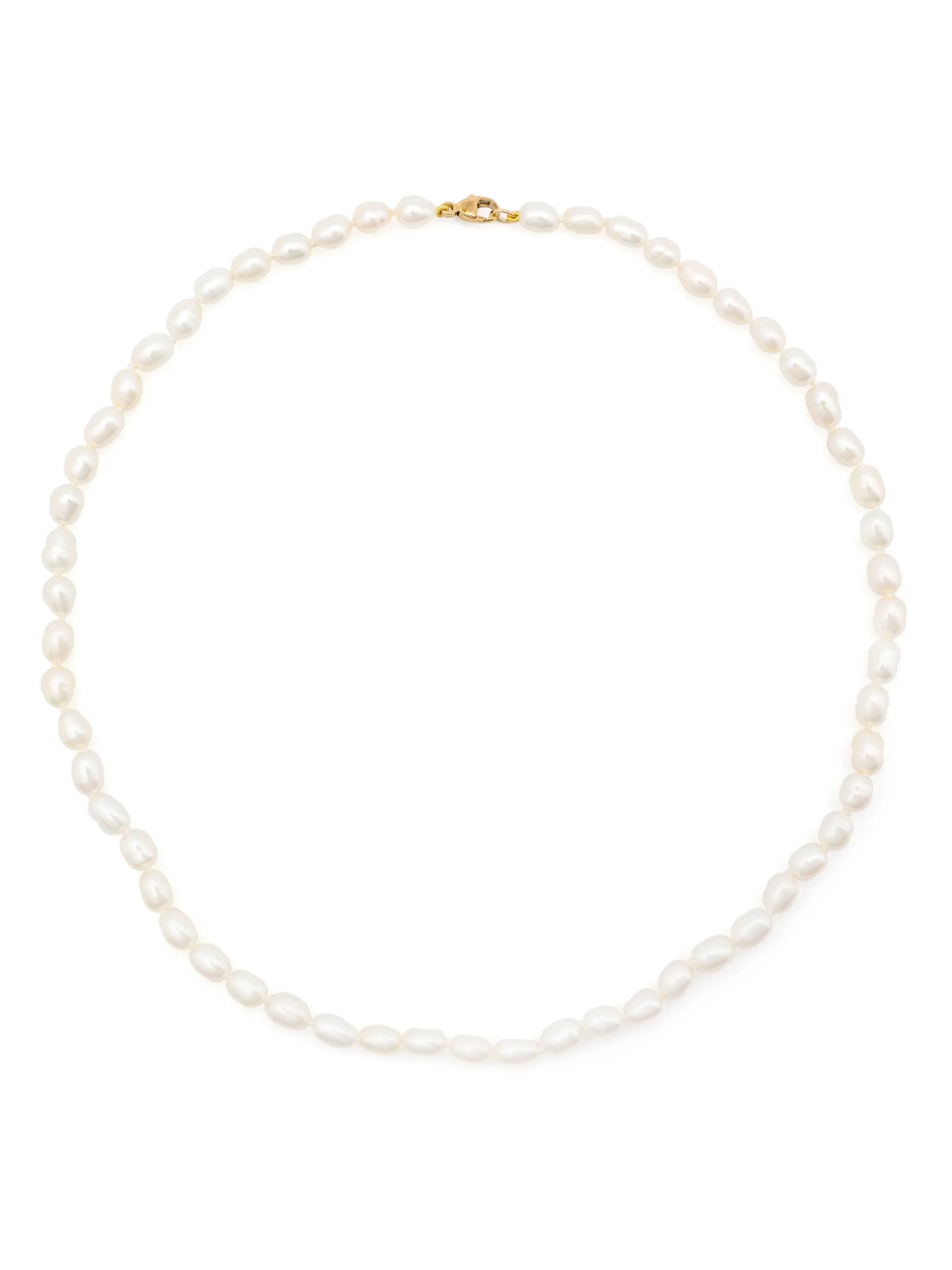 14k yellow gold Chunky Seed pearl necklace