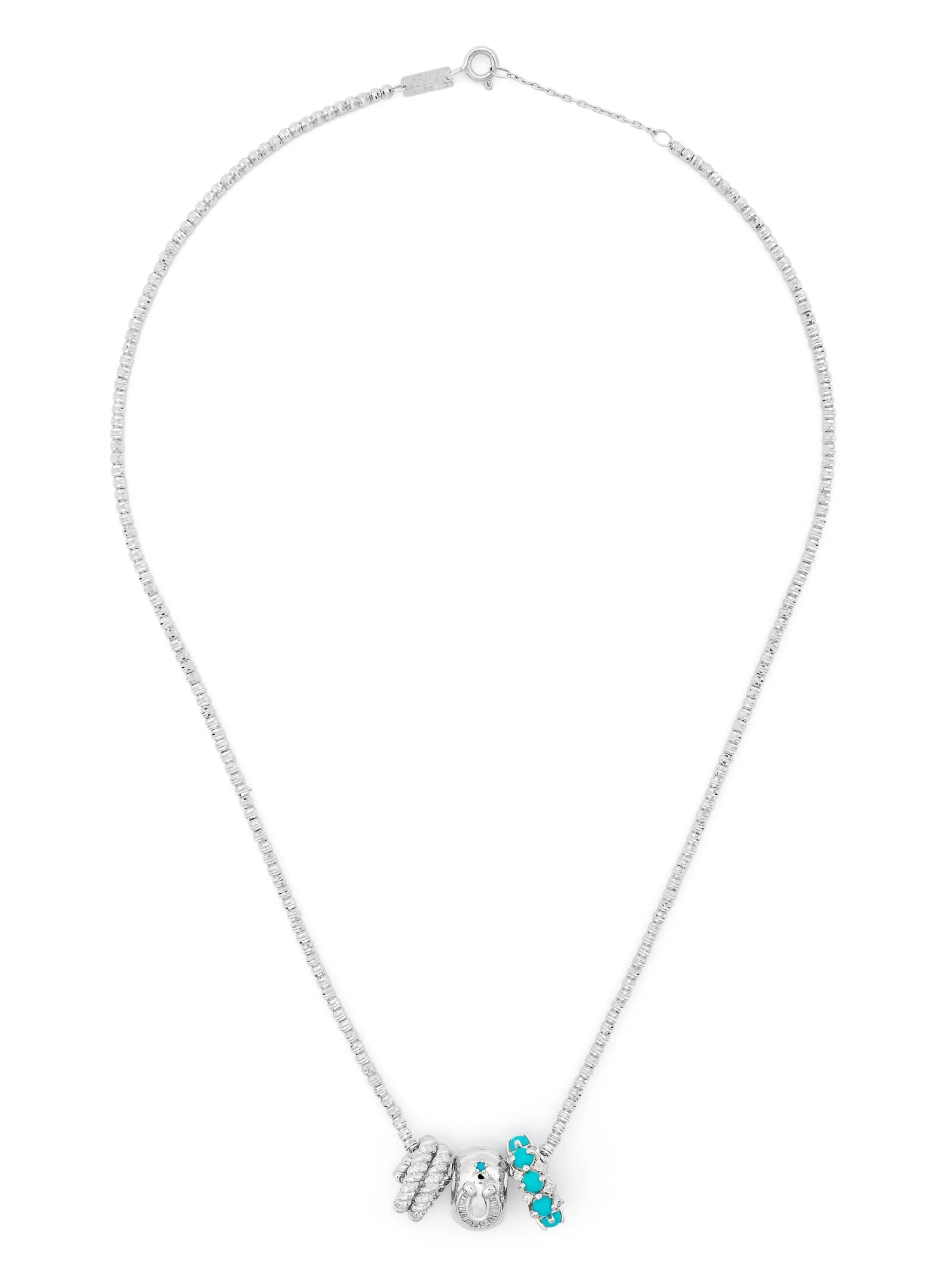 sterling silver Space Cowboy Big Bead diamond necklace
