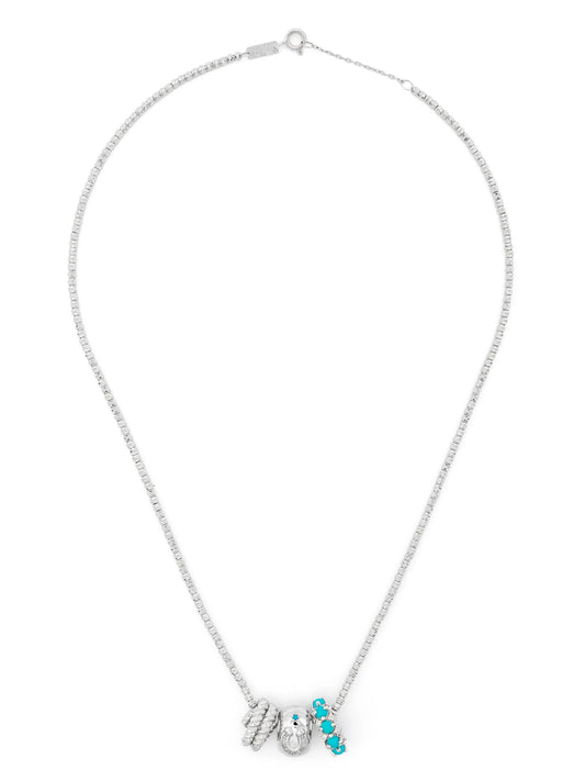 sterling silver Space Cowboy Big Bead diamond necklace