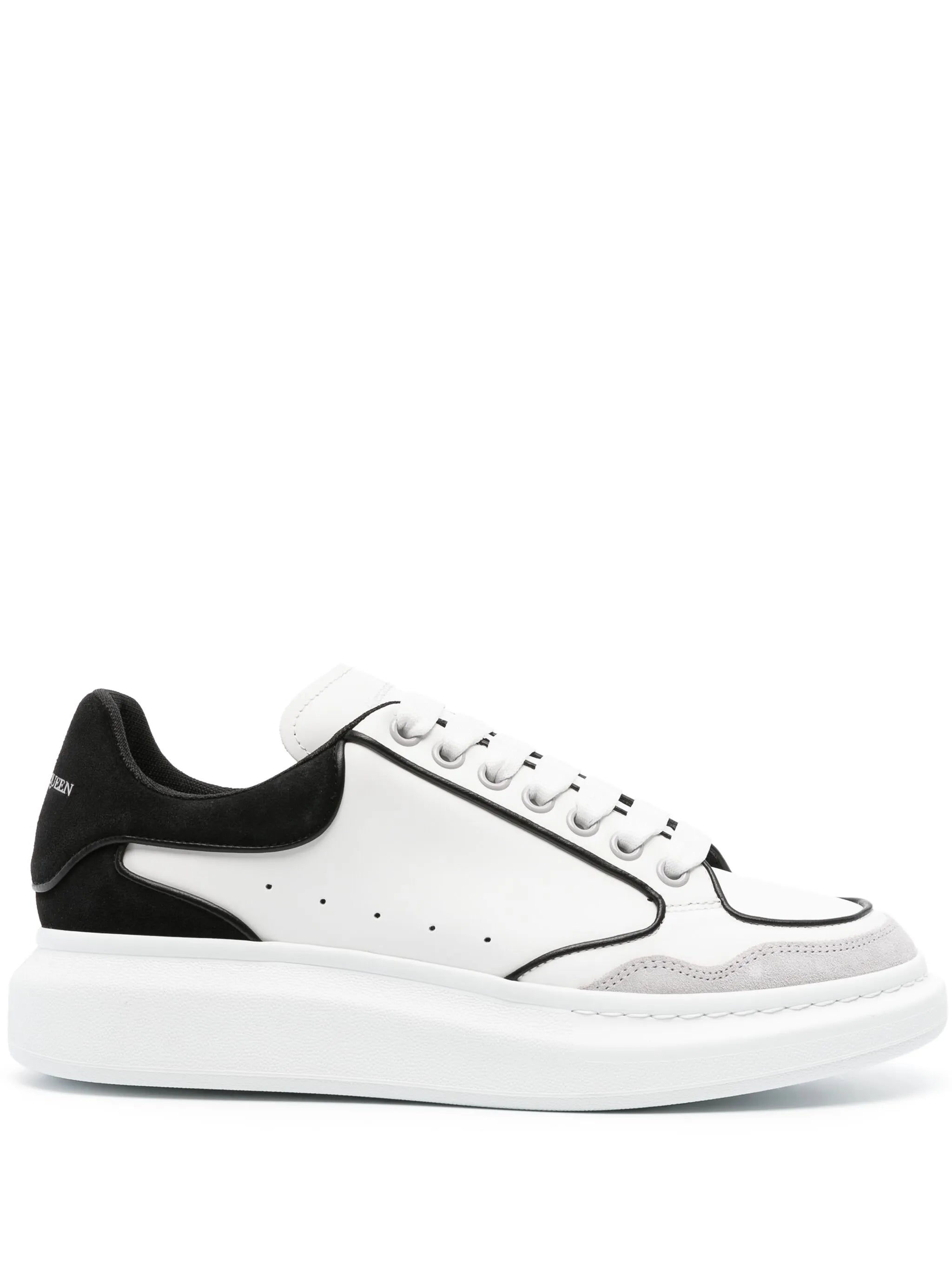 Oversized panelled leather sneakers