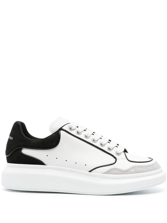 Oversized panelled leather sneakers