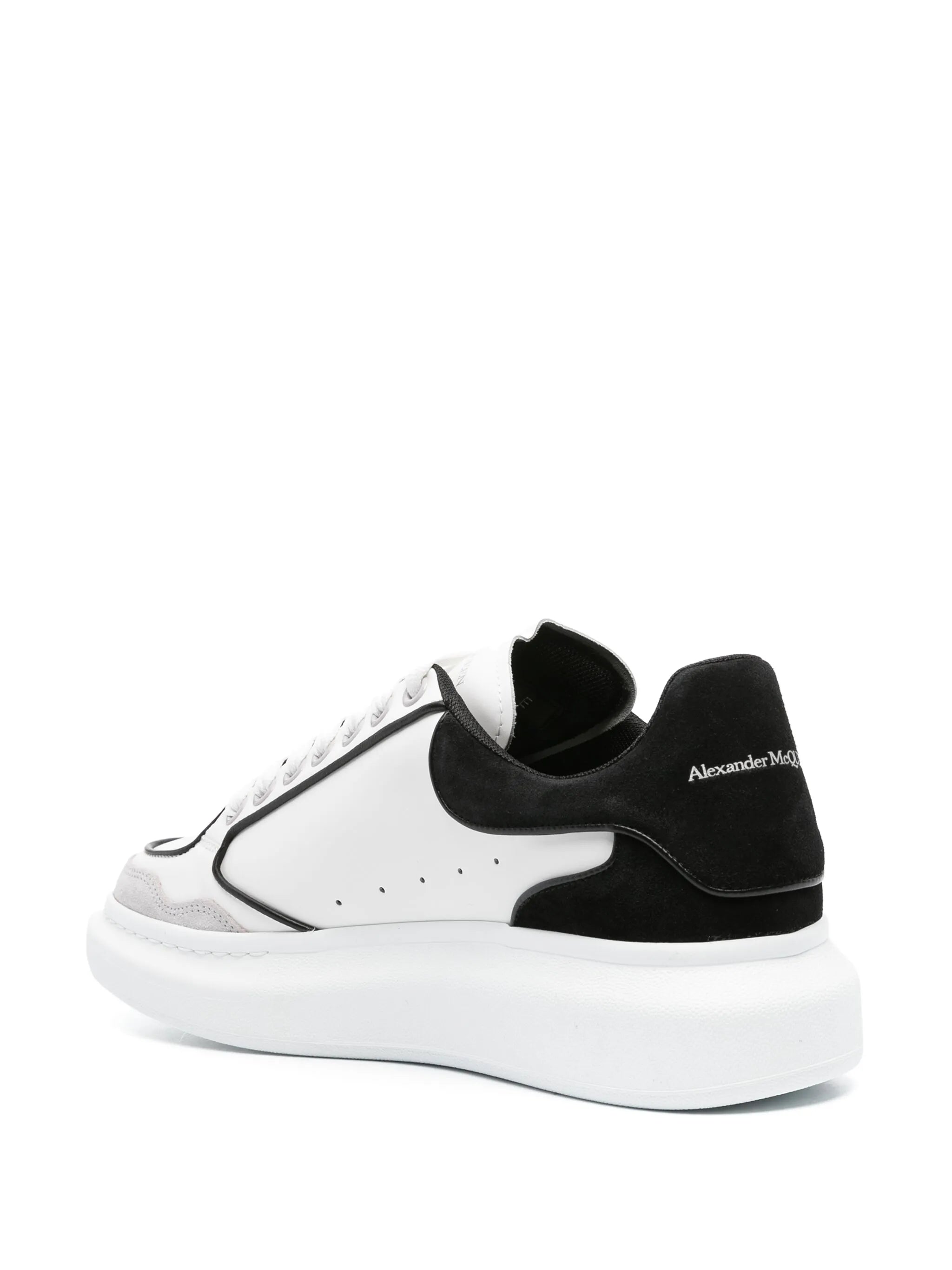 Oversized panelled leather sneakers