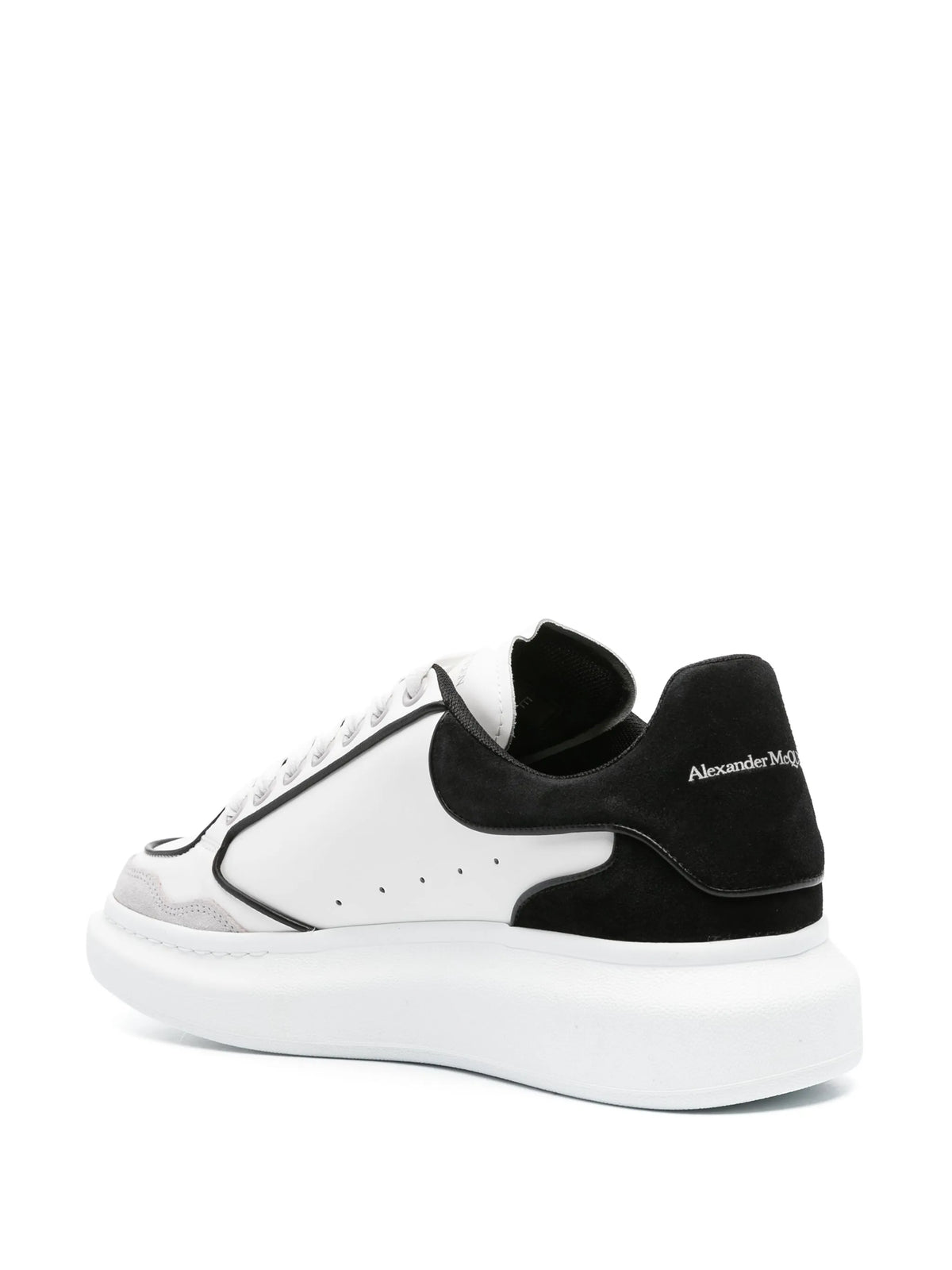 Oversized panelled leather sneakers