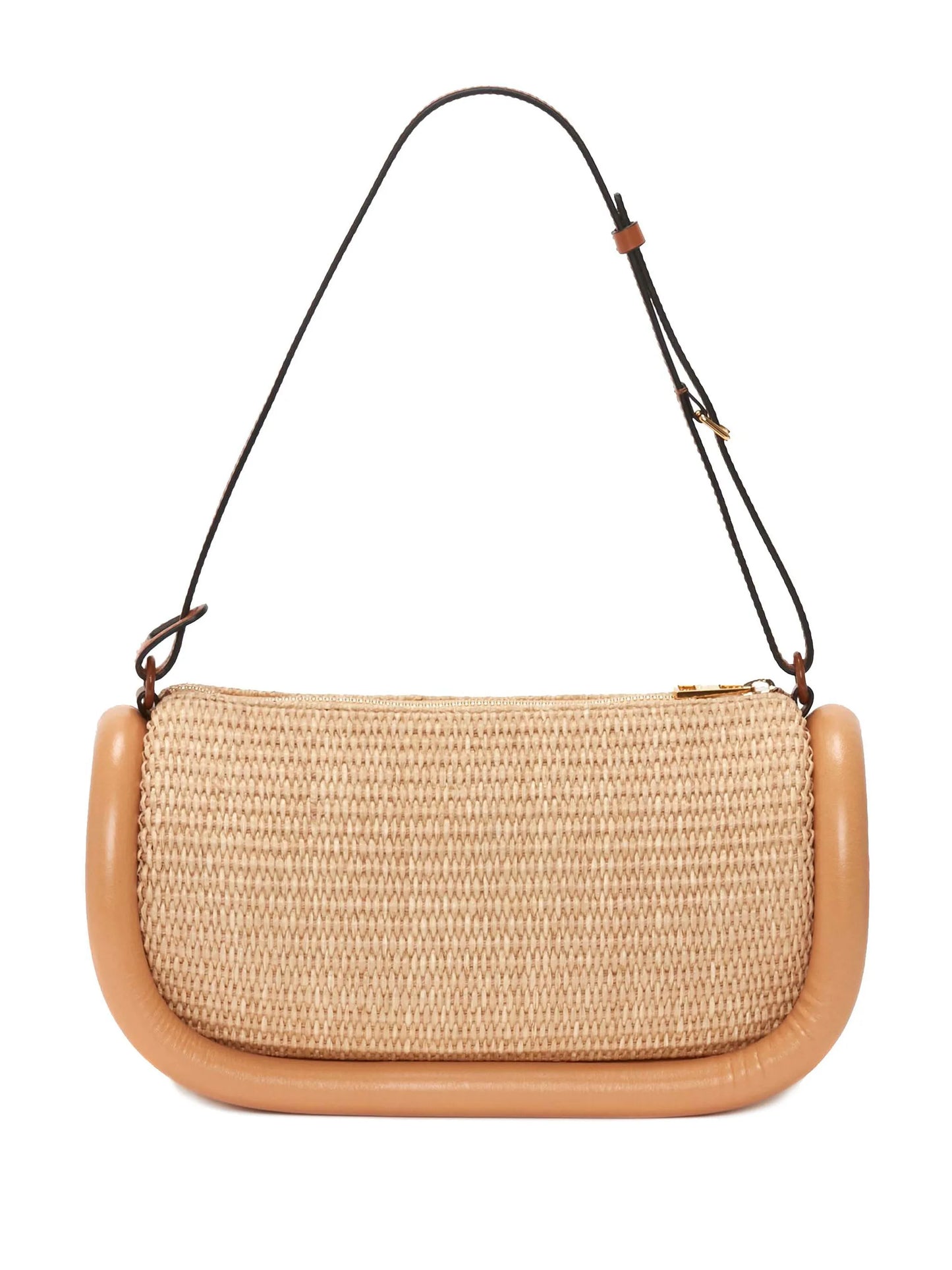 Bumper-15 raffia shoulder bag