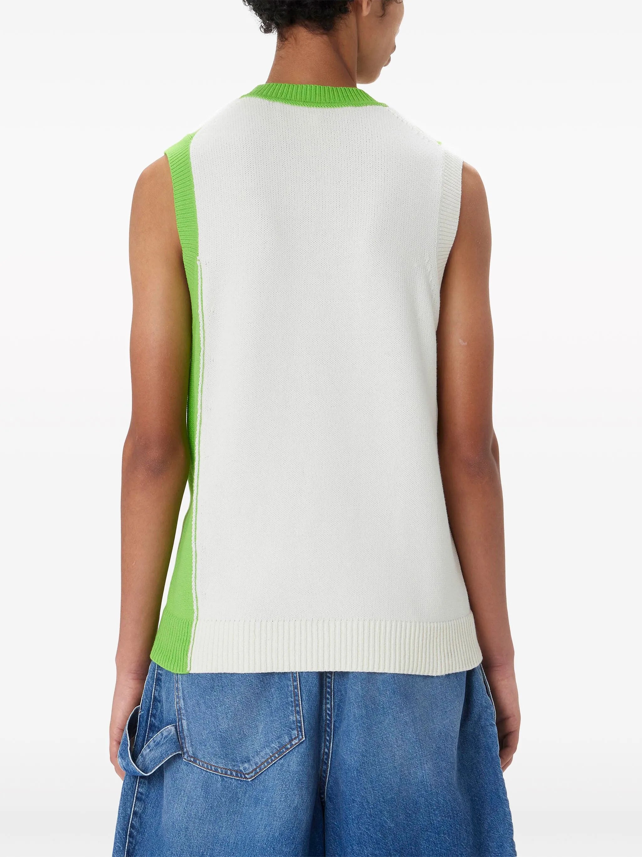 JWA two-tone knitted vest