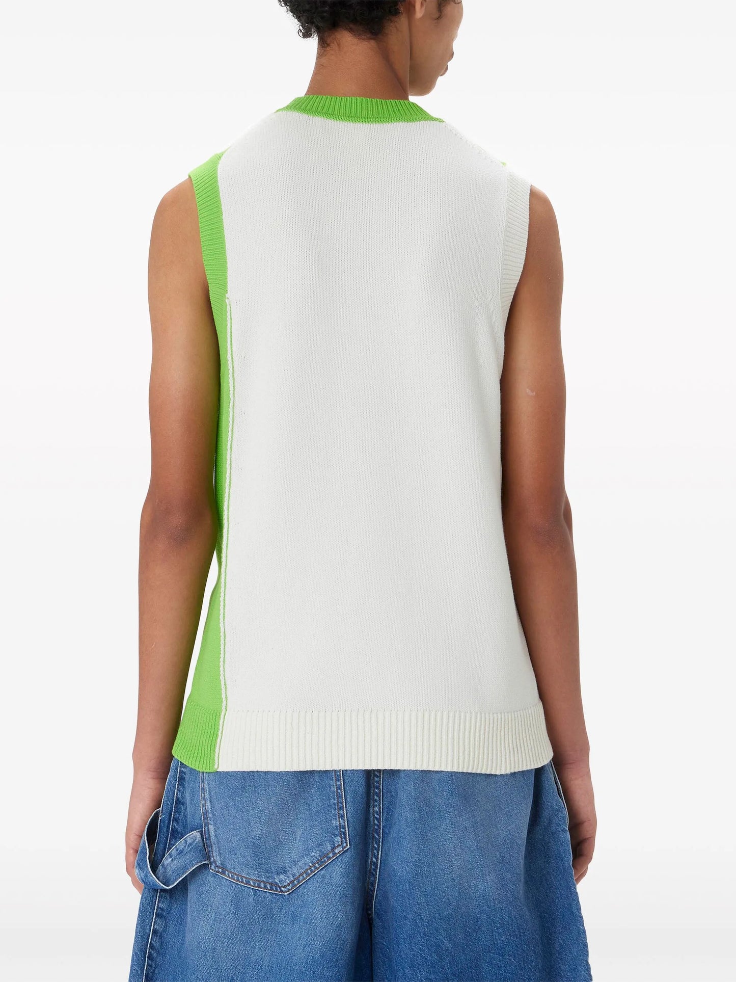 JWA two-tone knitted vest