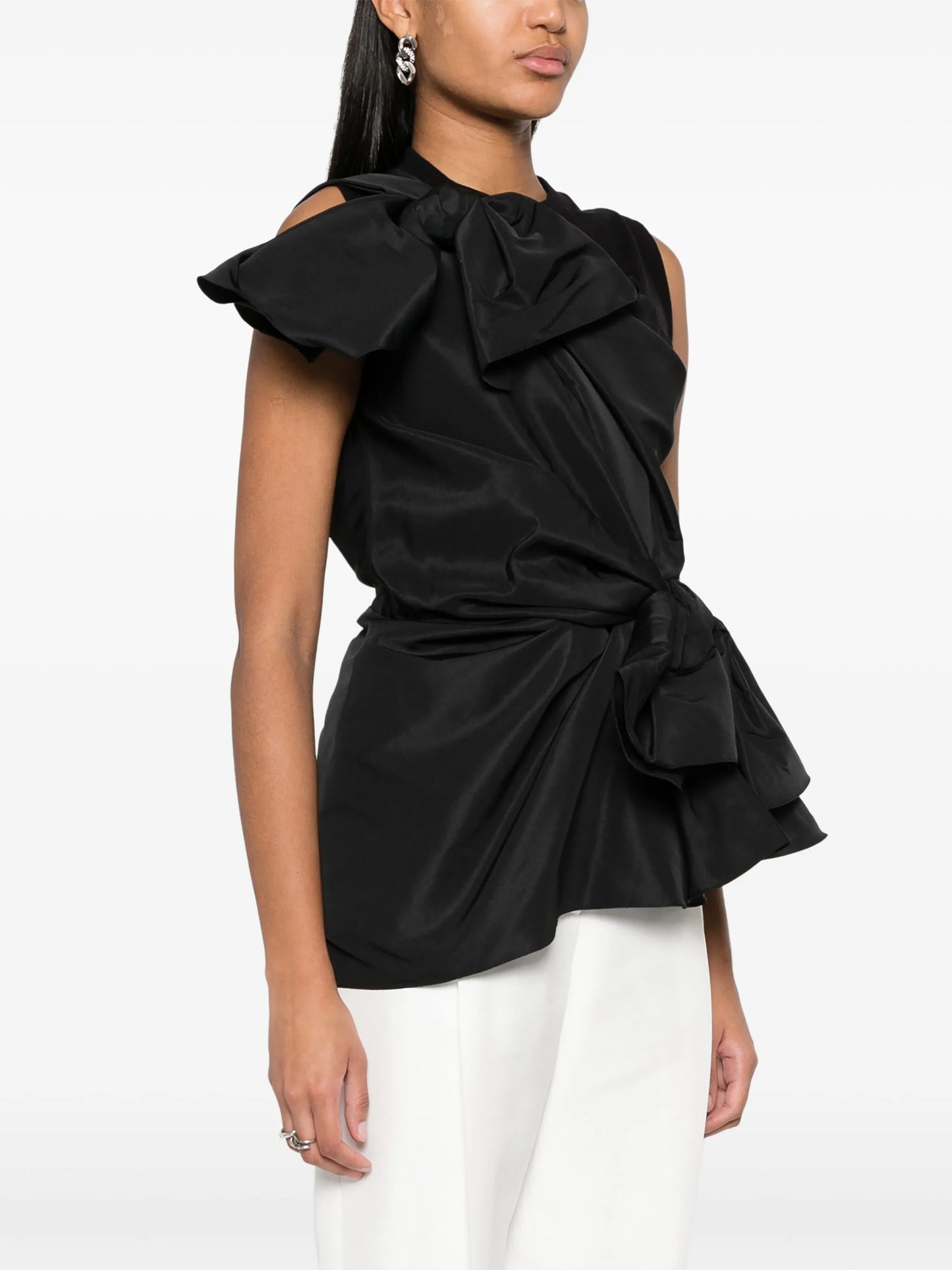 bow-detail sleeveless blouse