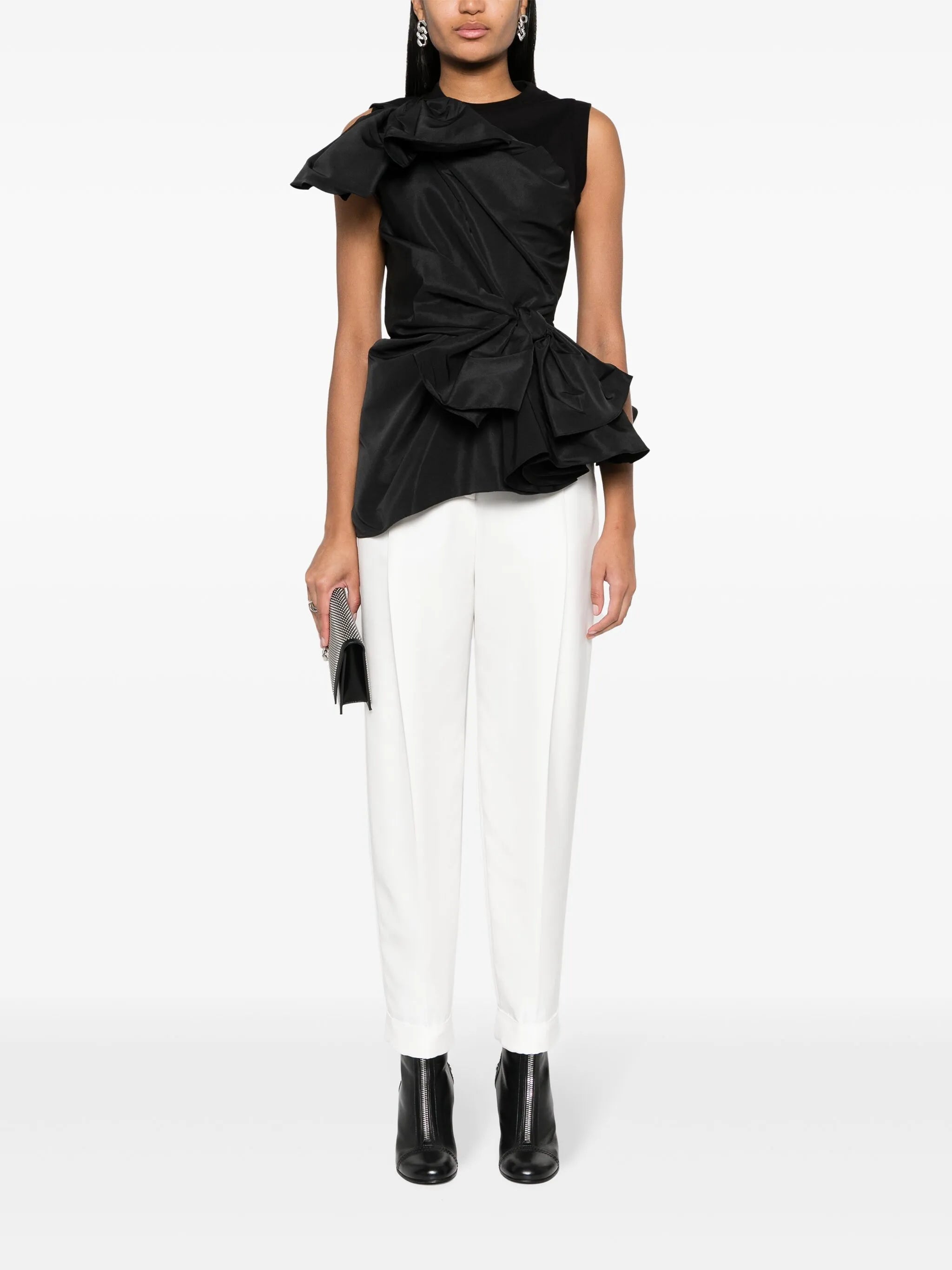 bow-detail sleeveless blouse