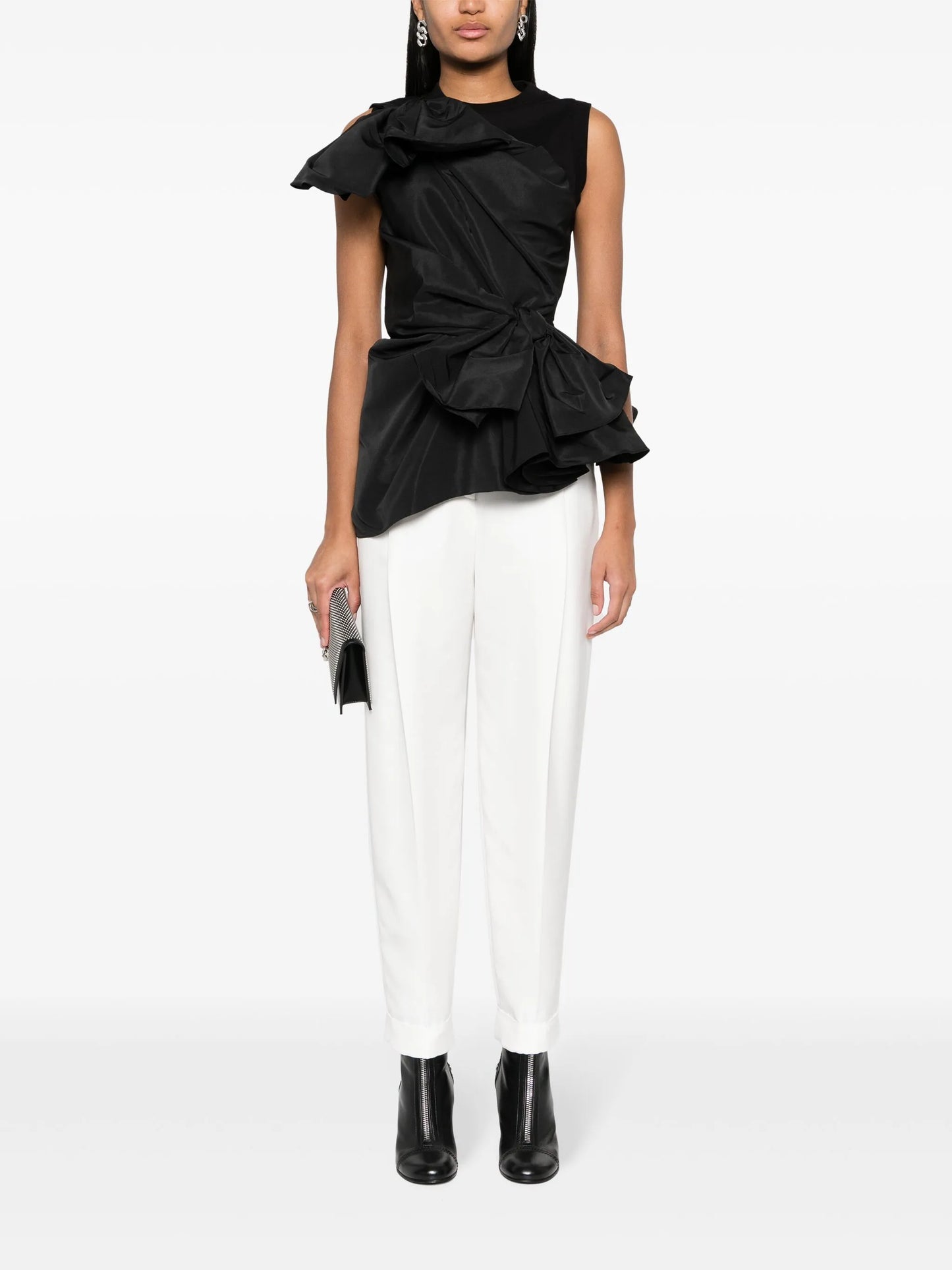 bow-detail sleeveless blouse