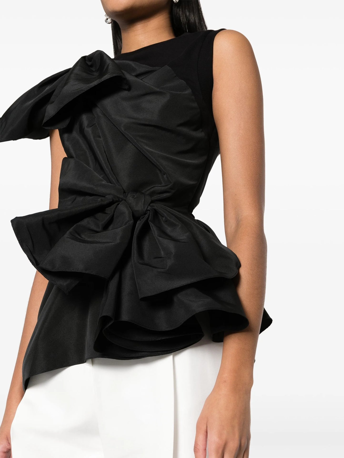 bow-detail sleeveless blouse