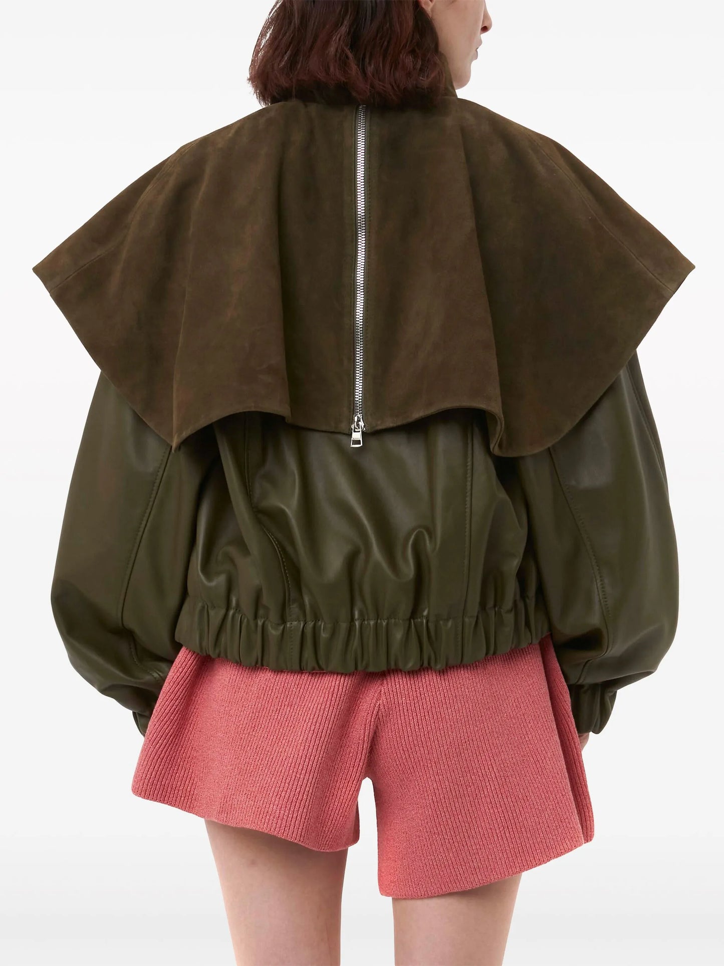 leather bomber jacket