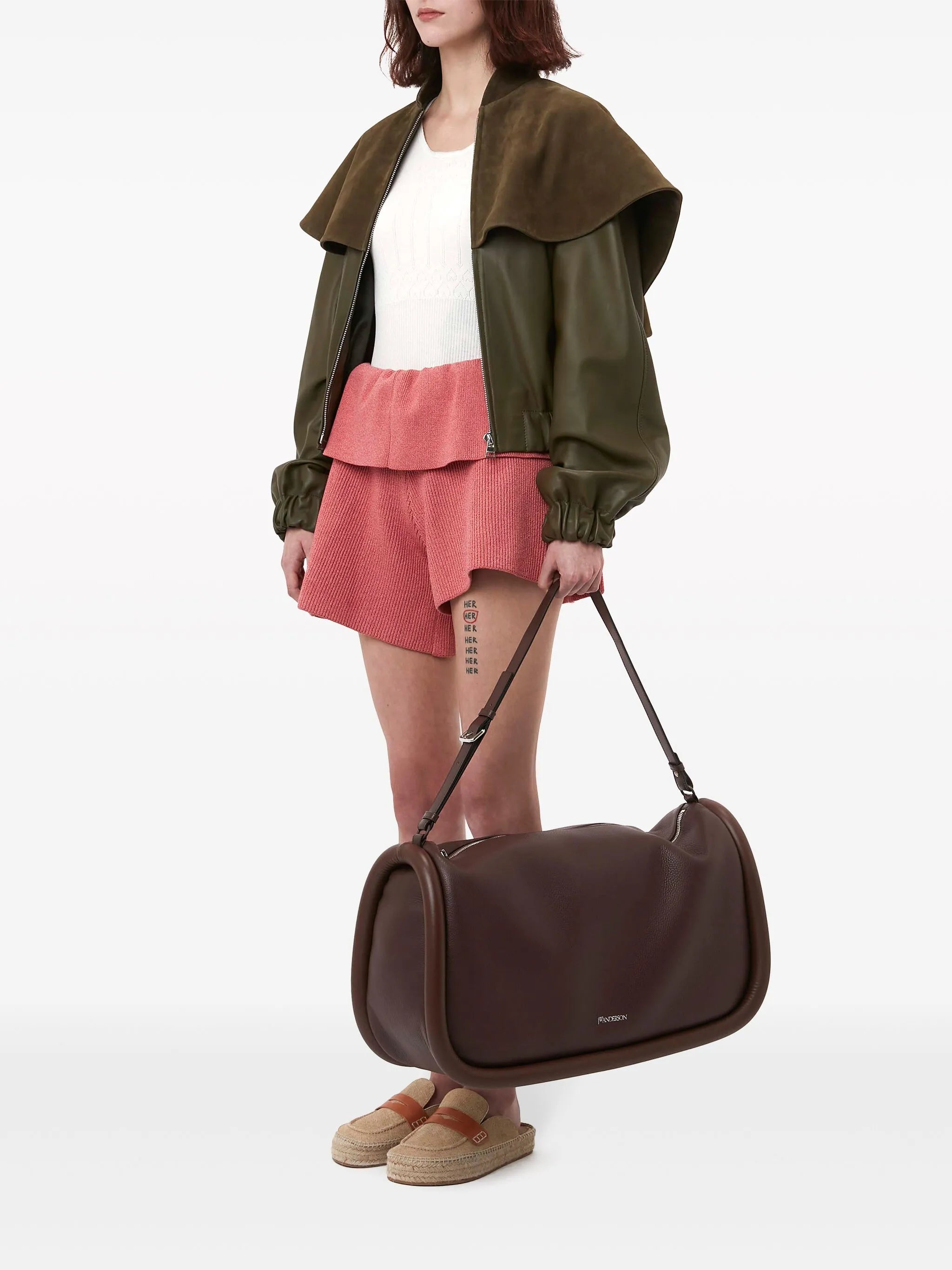 leather bomber jacket