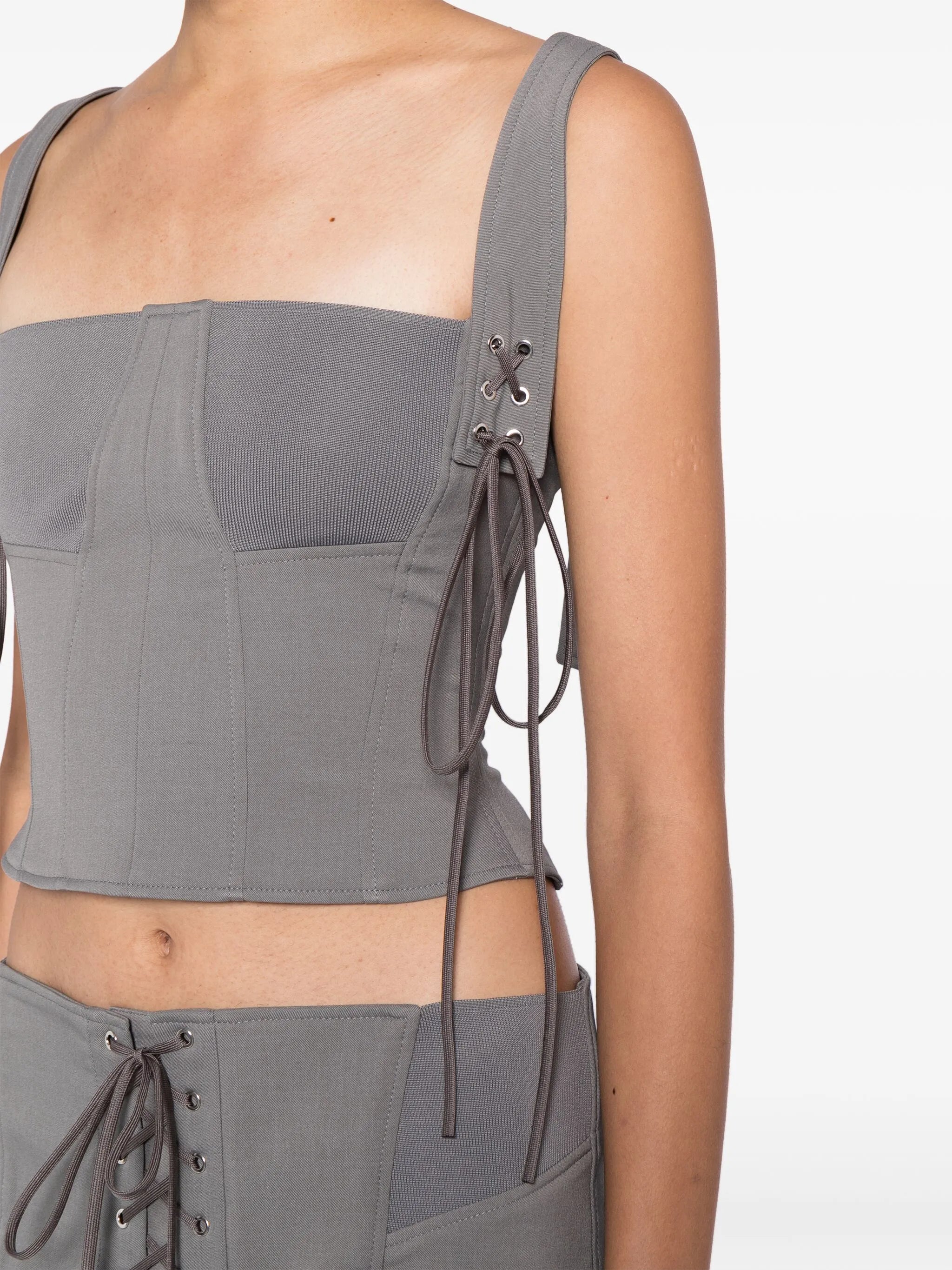 lace-up bustier top