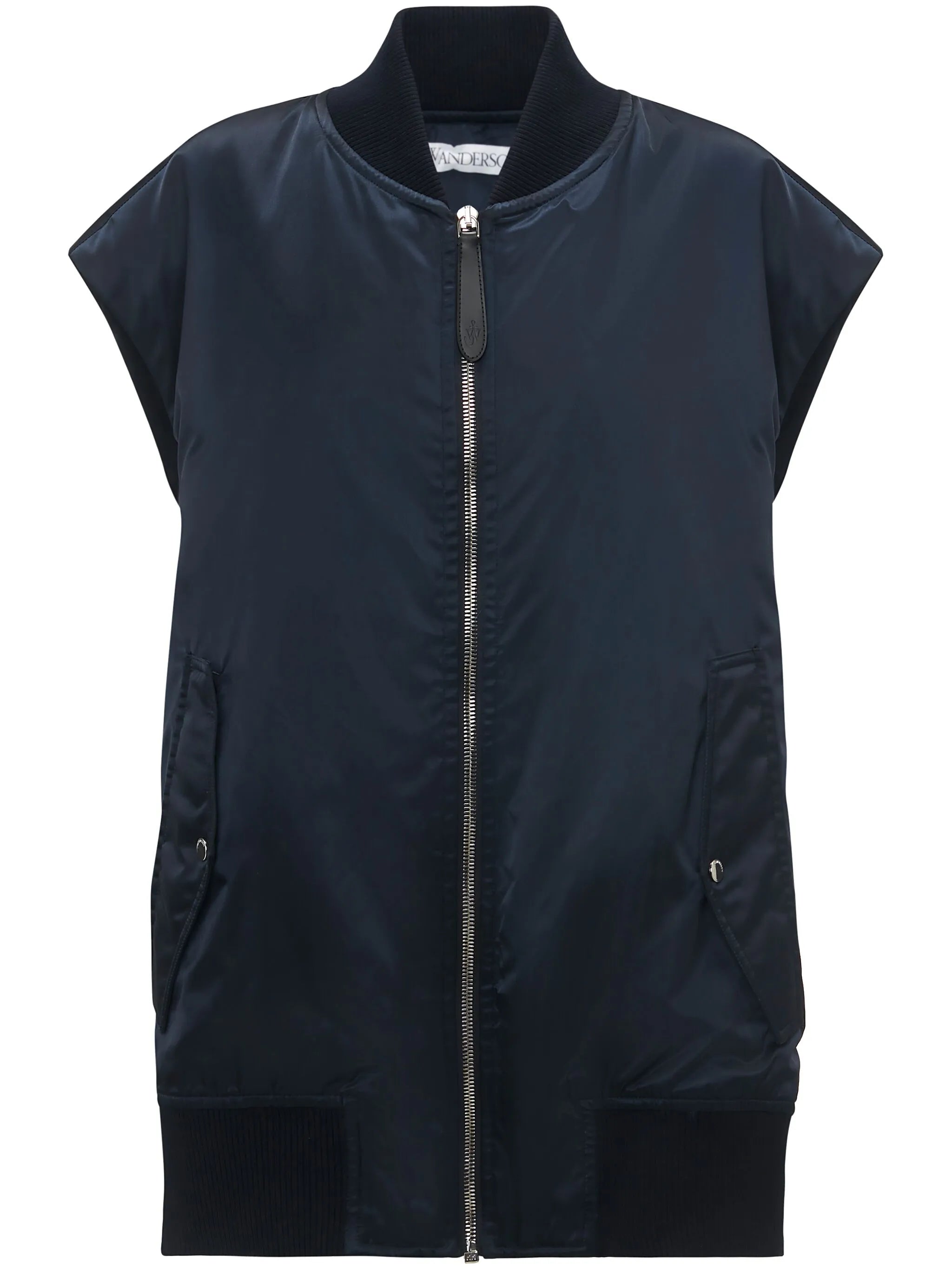 sleeveless bomber jacket