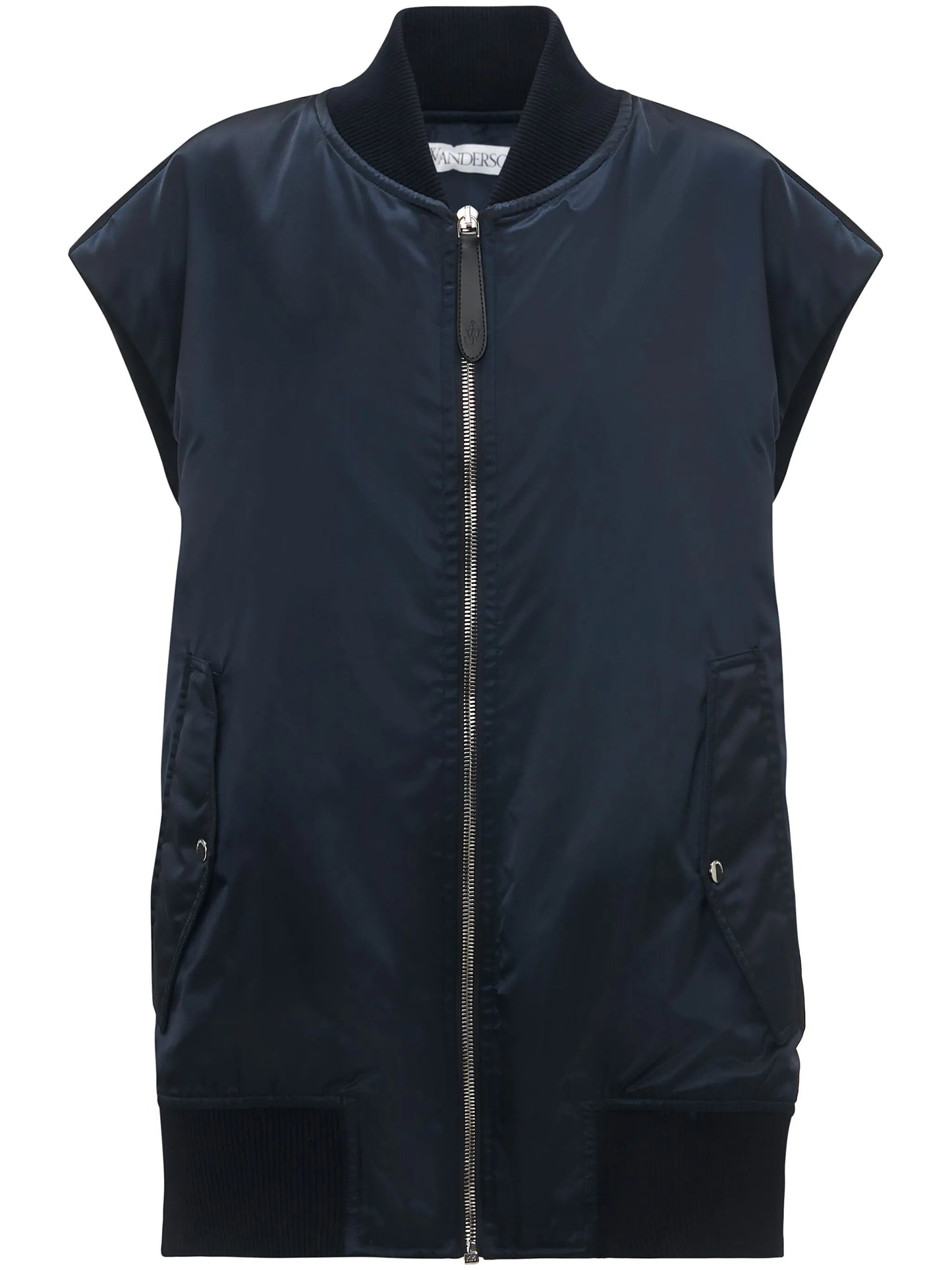 sleeveless bomber jacket