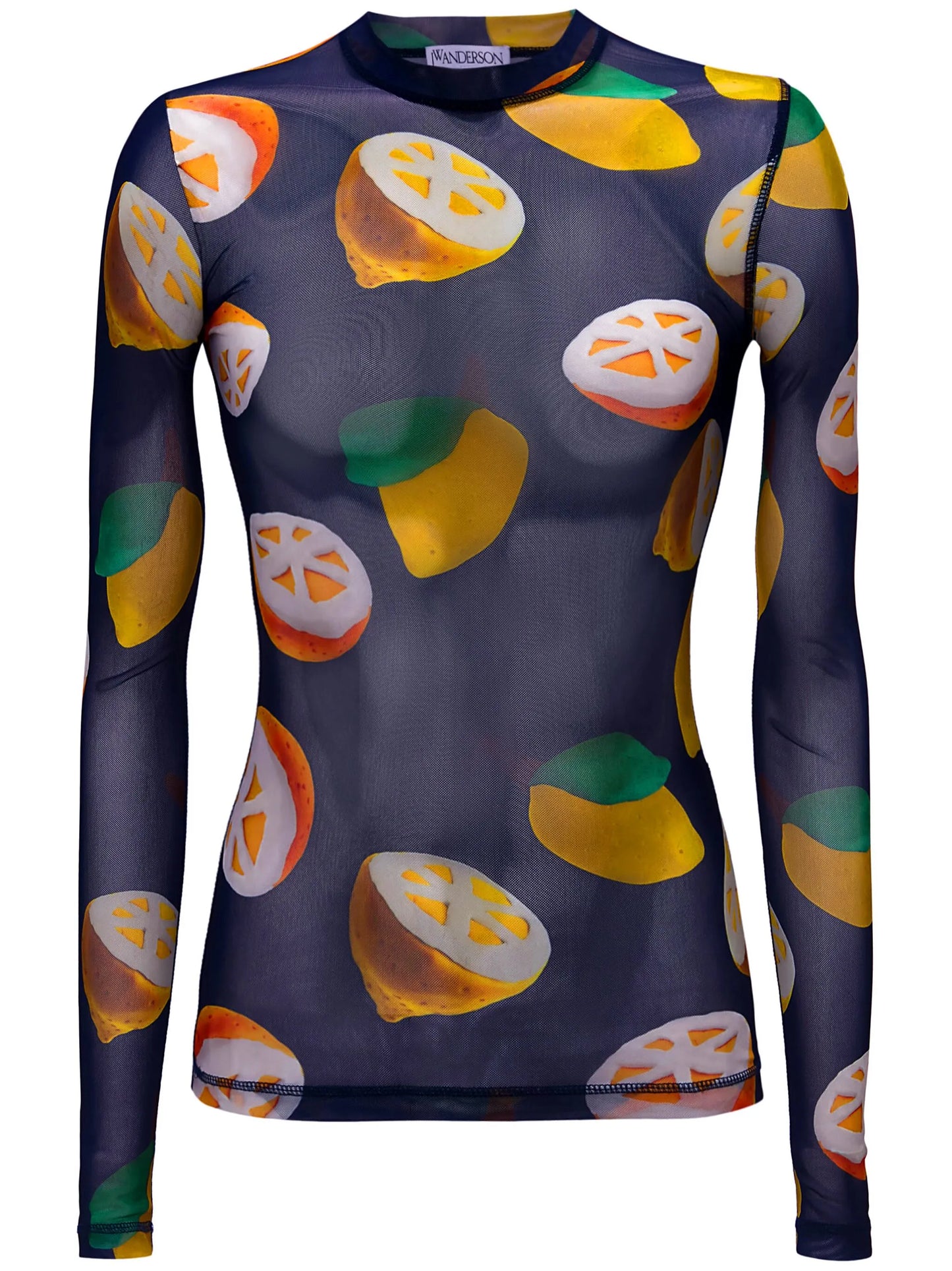 long-sleeve mesh top