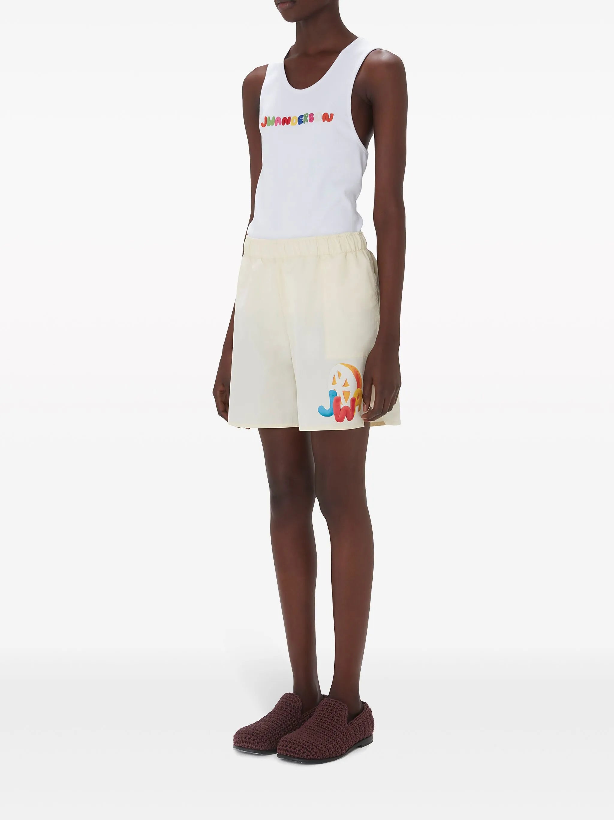 logo-embroidered cotton tank top