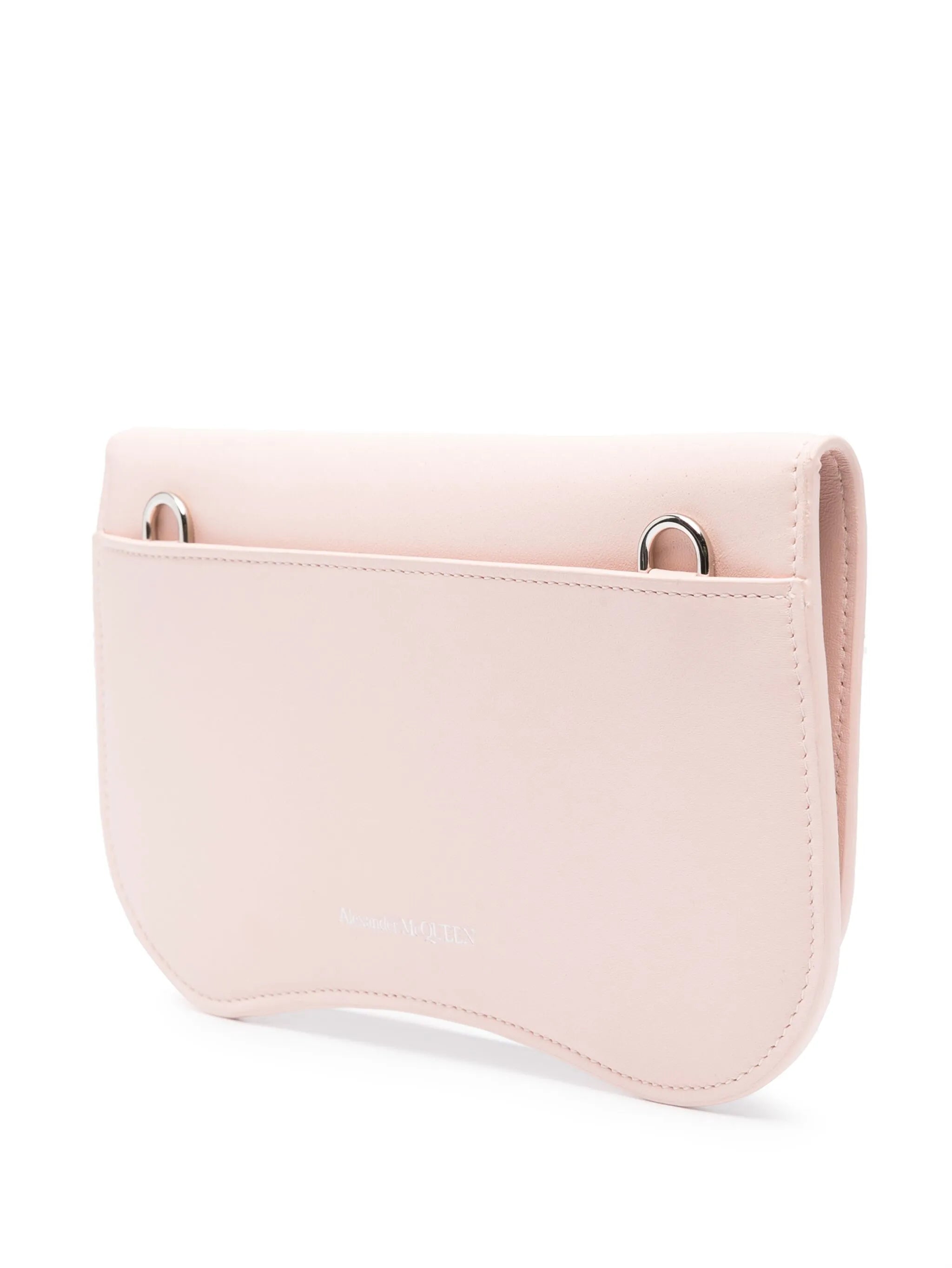 logo-plaque leather crossbody bag