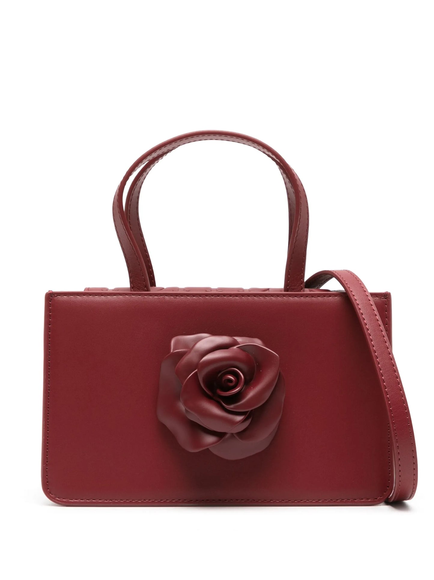 mini Rose leather tote bag
