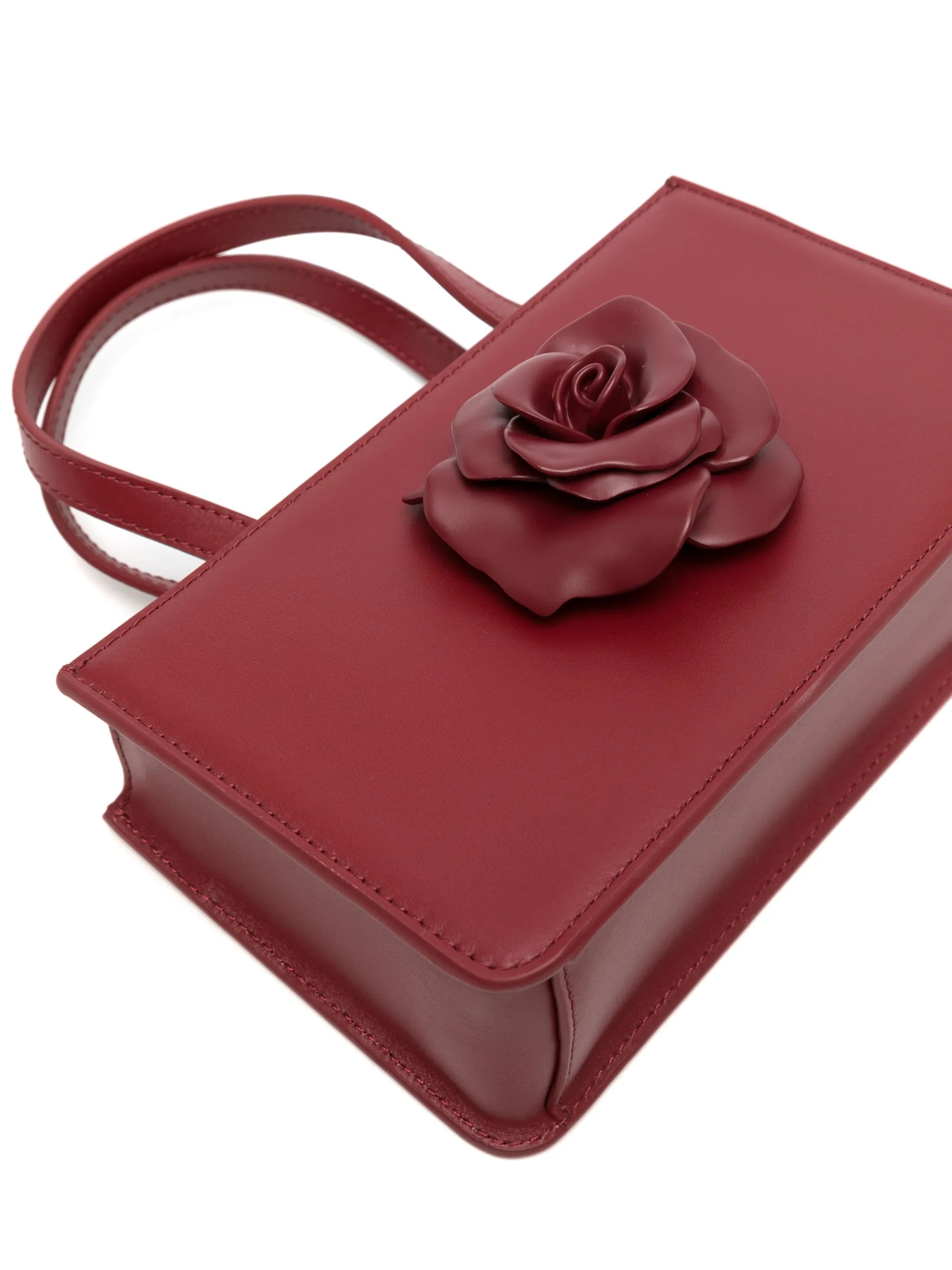 mini Rose leather tote bag
