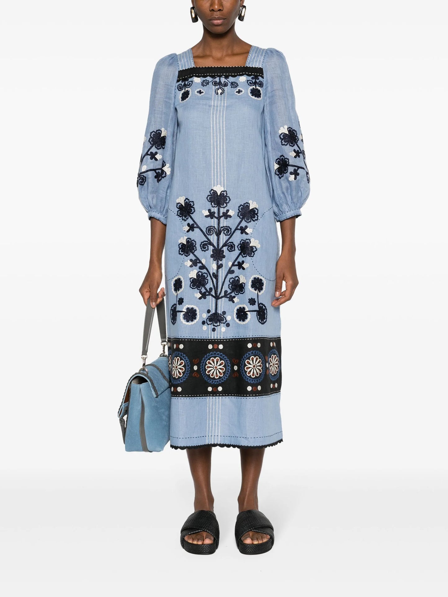 Ulya linen midi dress