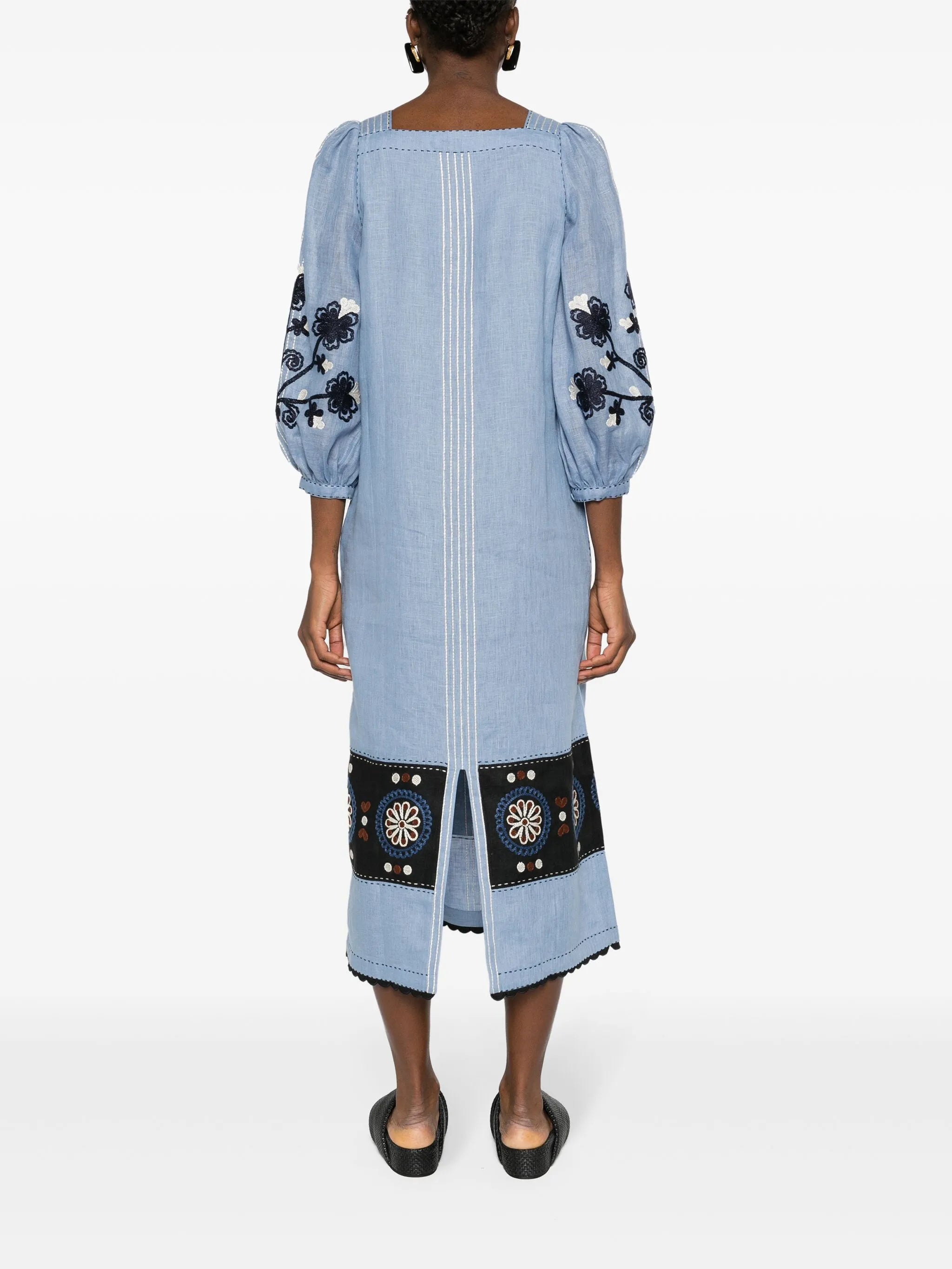 Ulya linen midi dress
