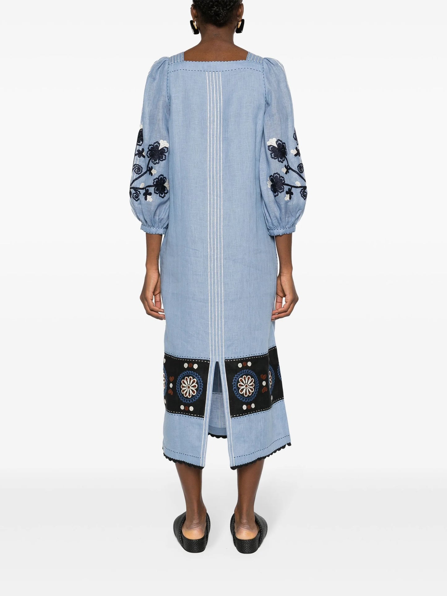Ulya linen midi dress