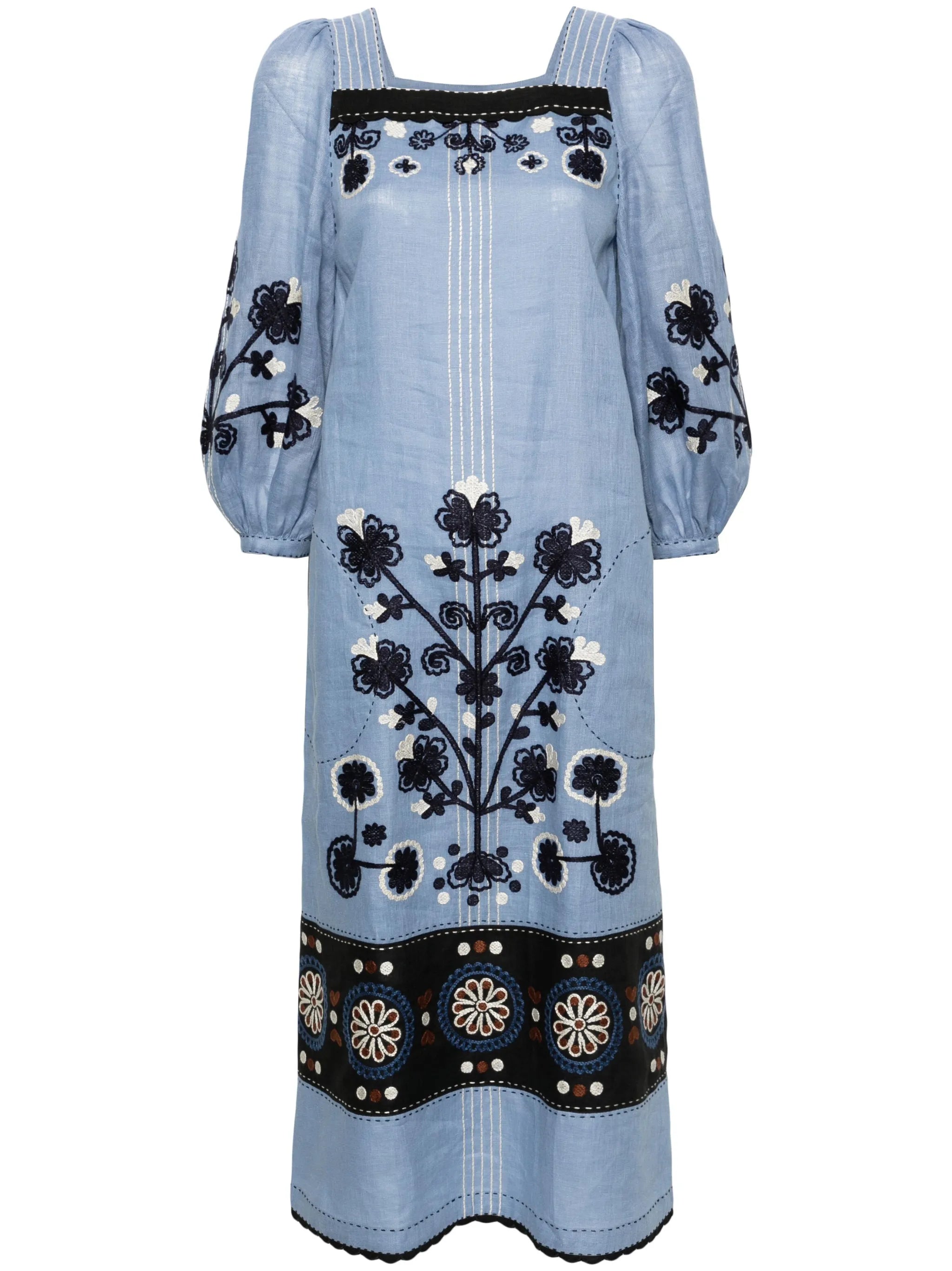 Ulya linen midi dress