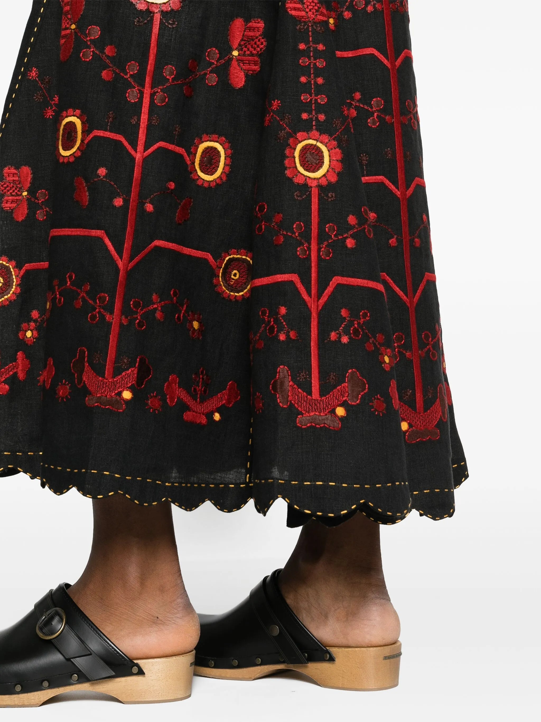 Nathalie linen midi dress
