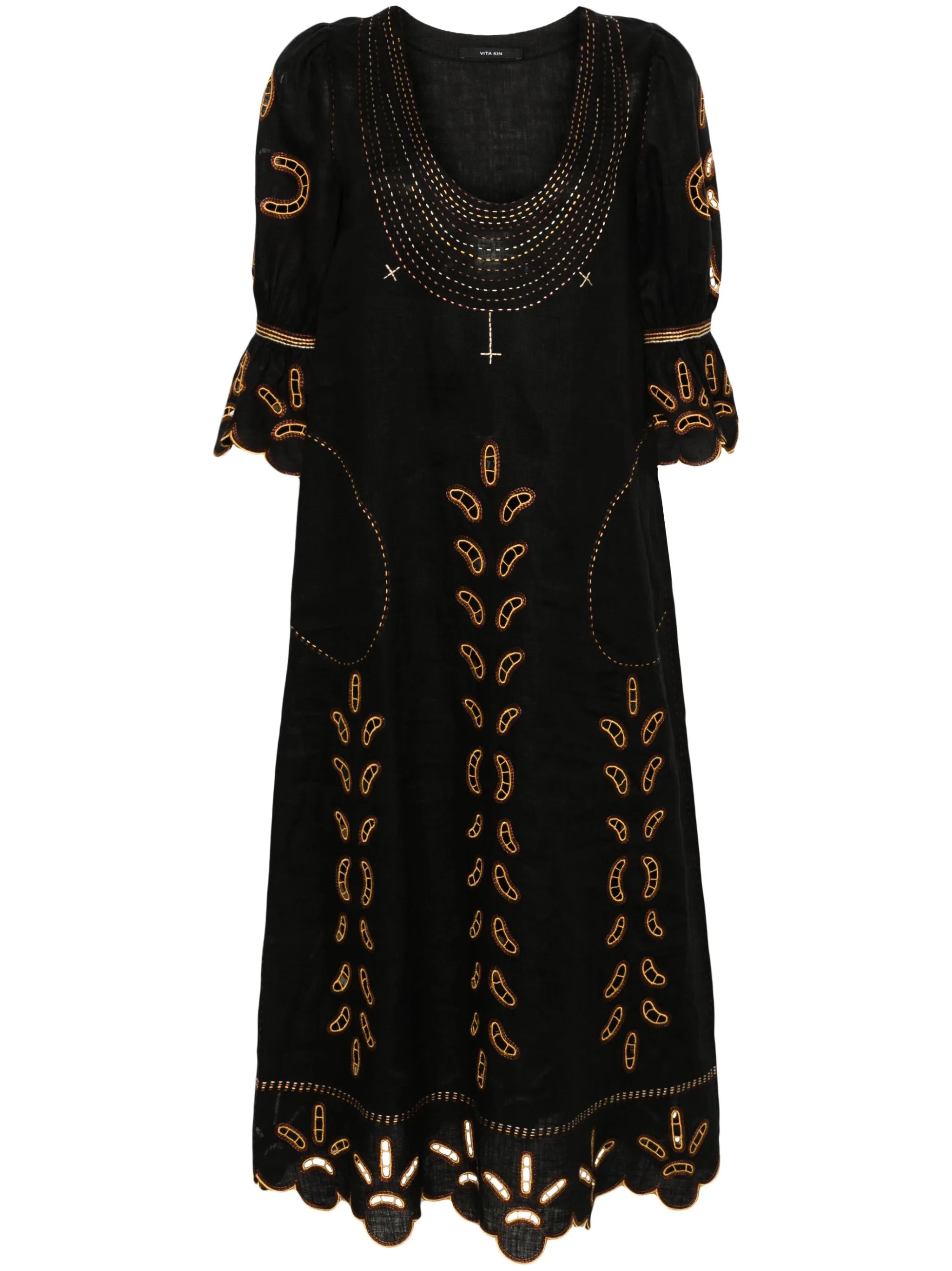 Nicholas linen midi dress