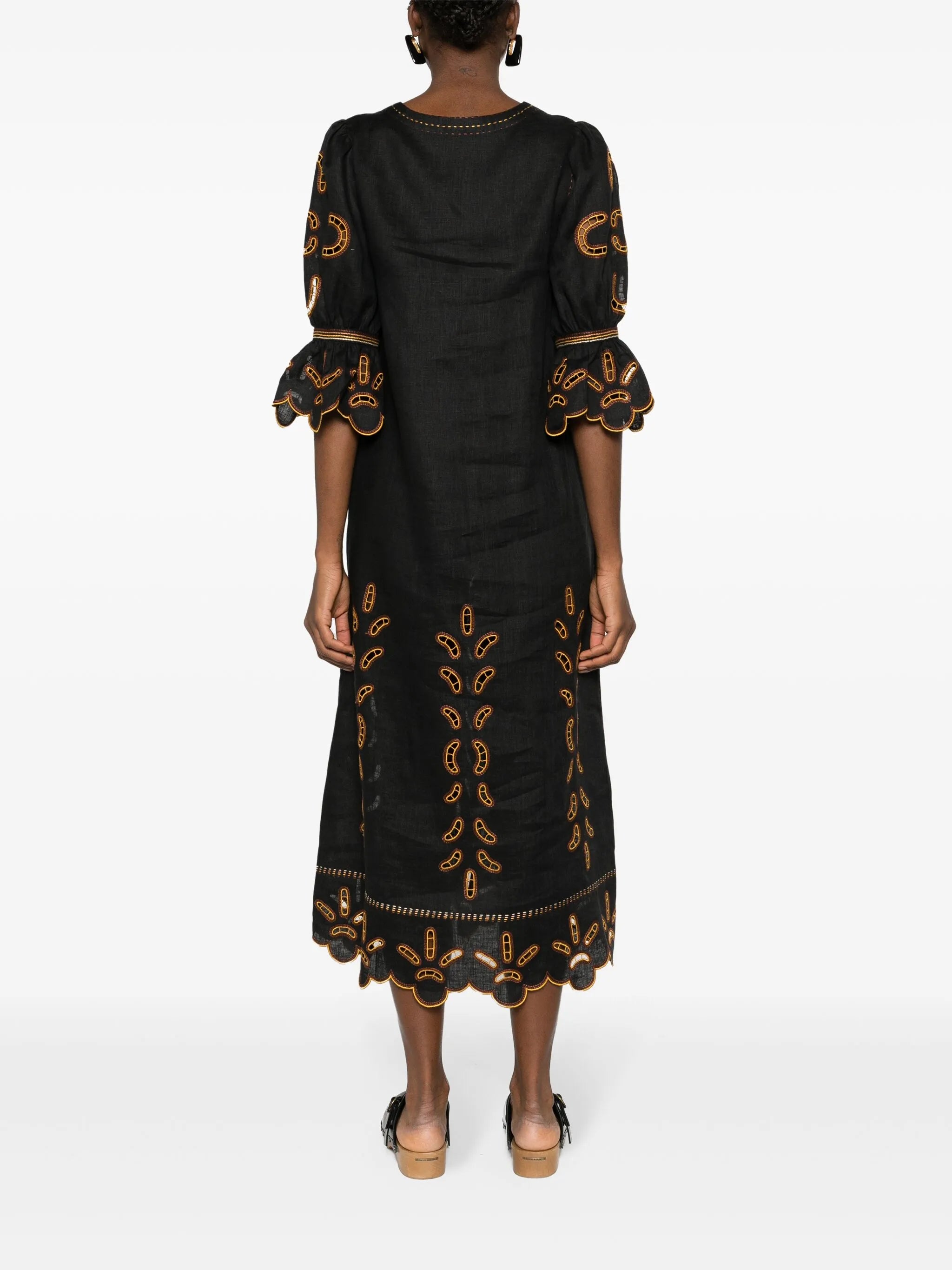 Nicholas linen midi dress