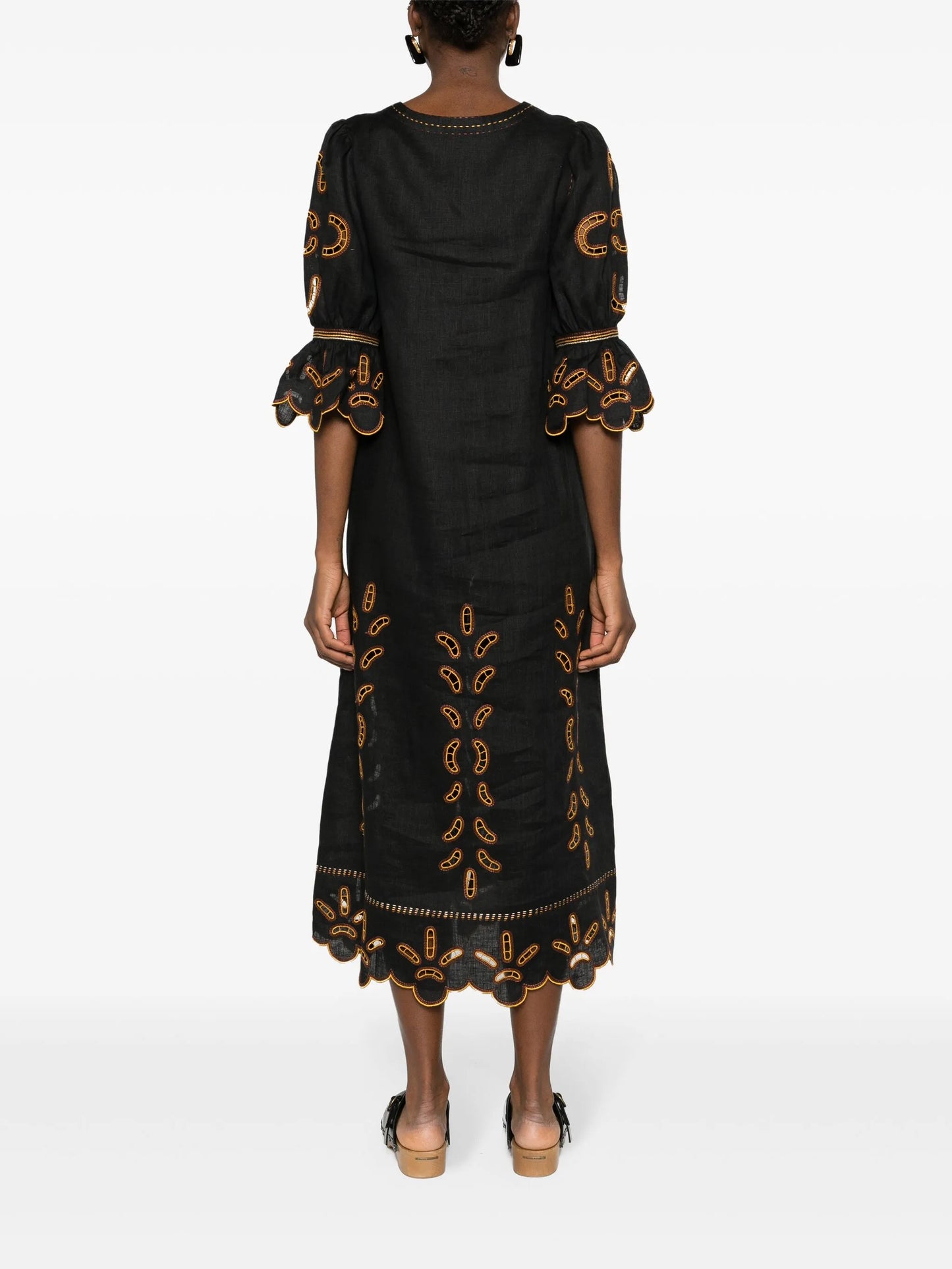 Nicholas linen midi dress