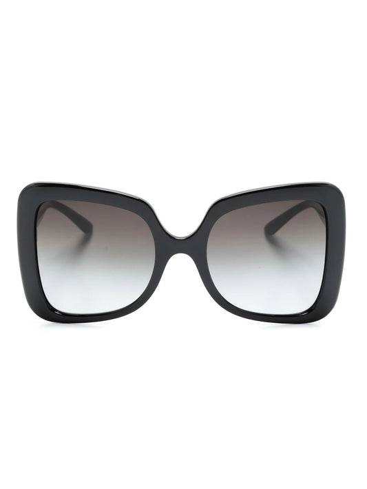 logo-plaque oversize-frame sunglasses