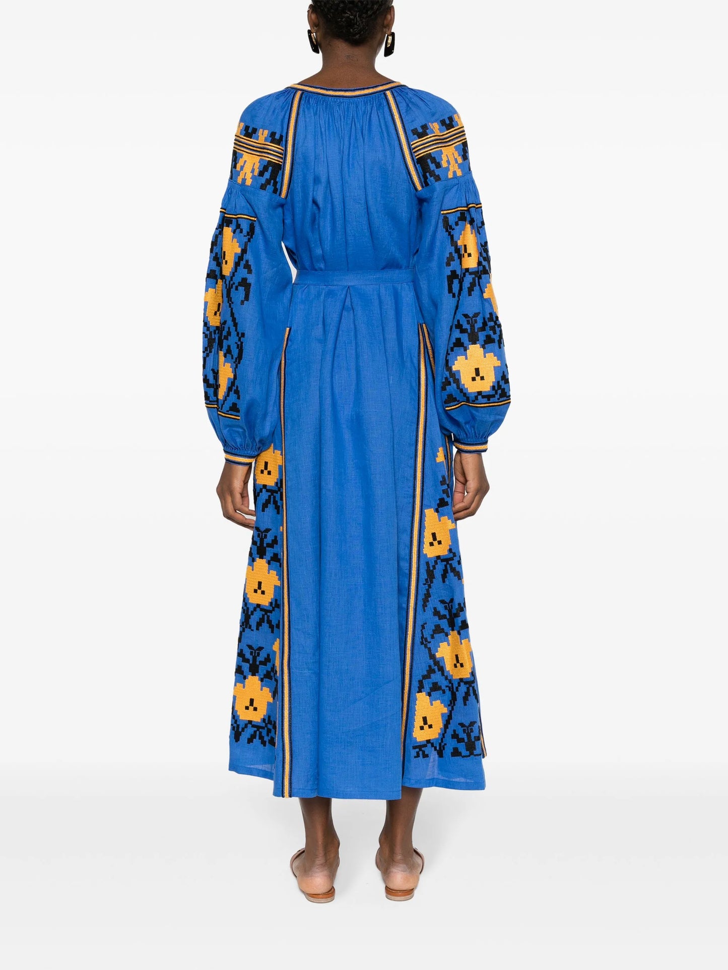 Tulip linen midi dress