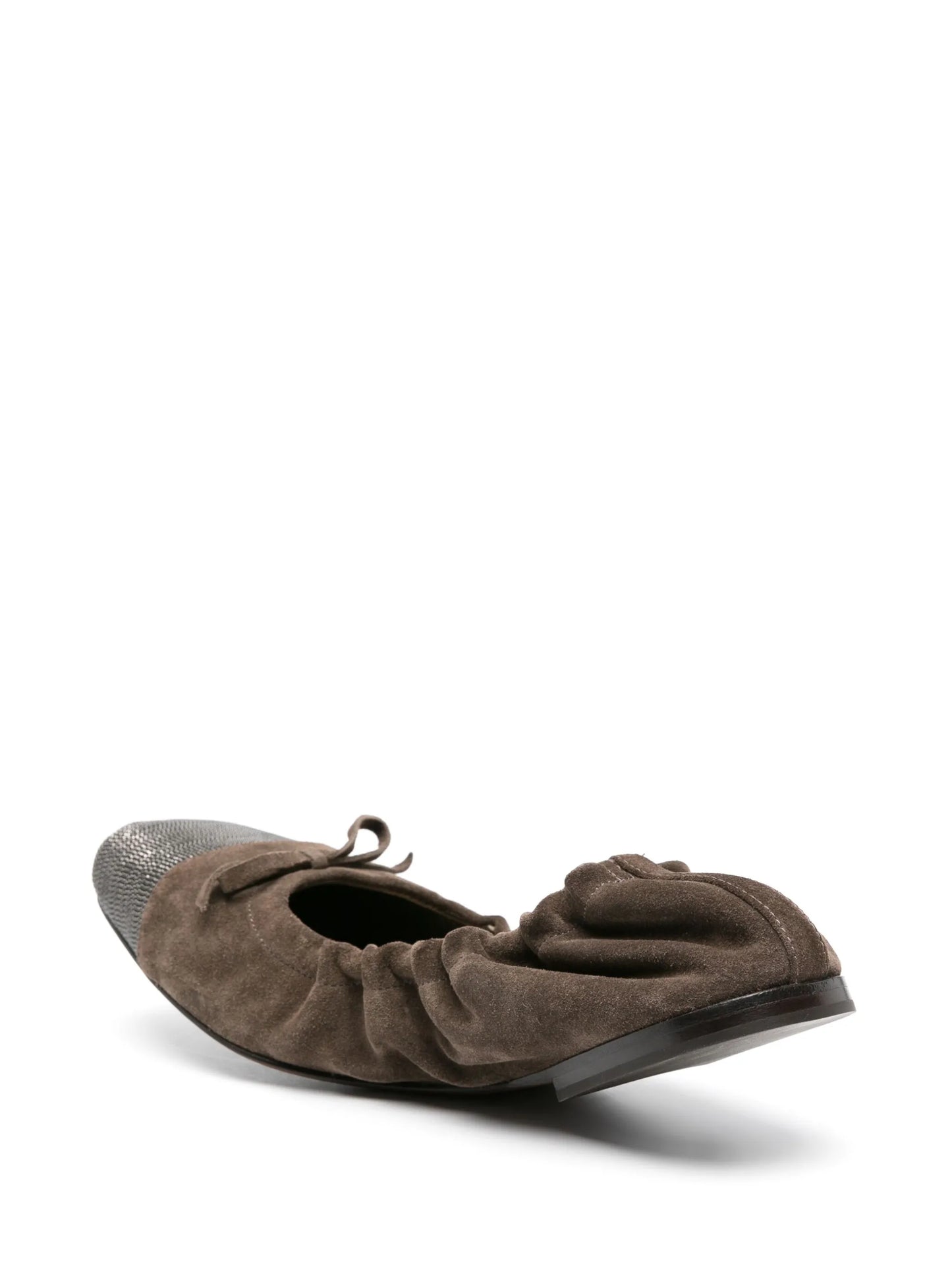 beaded leather ballerina shoes