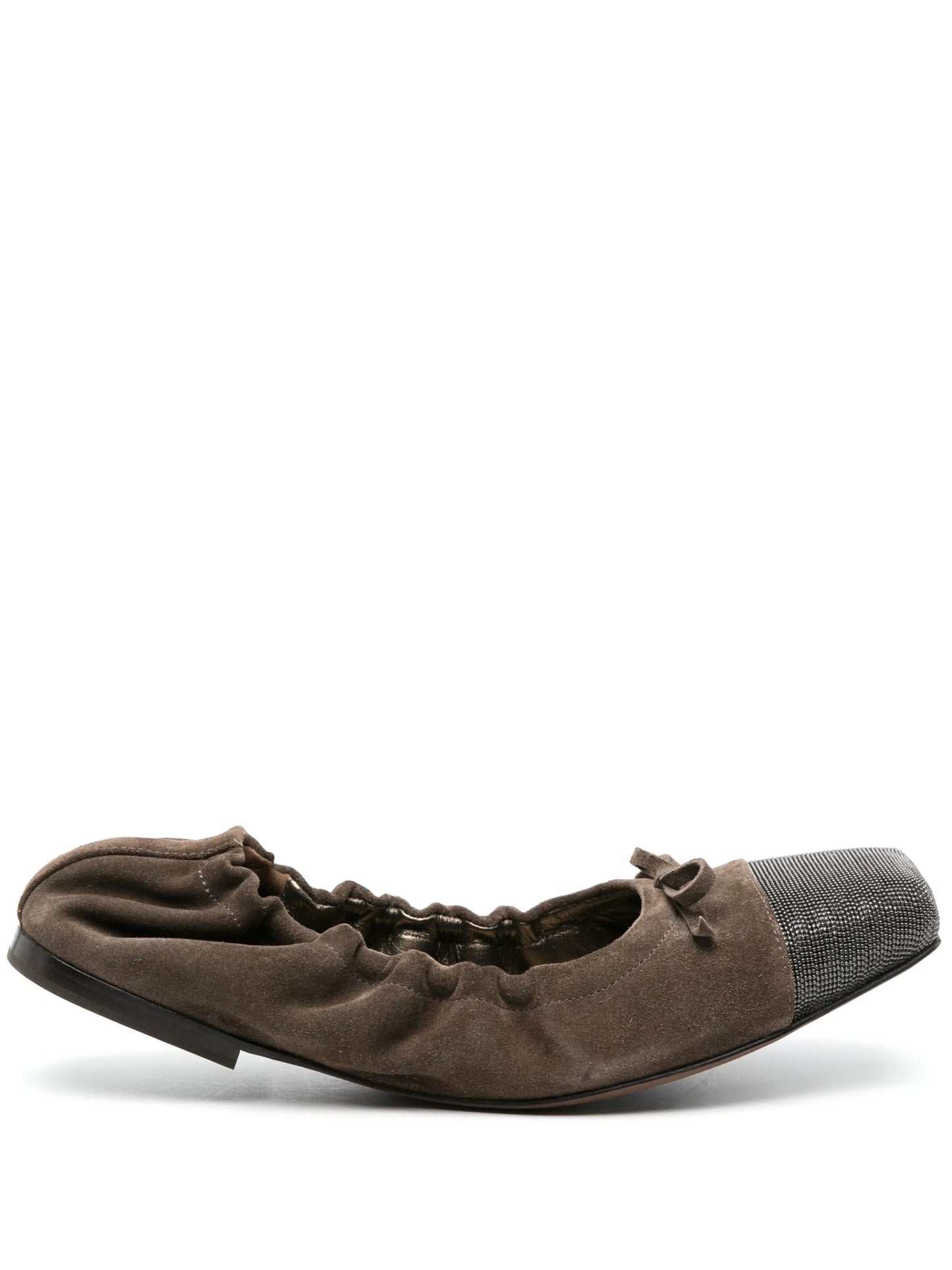 beaded leather ballerina shoes