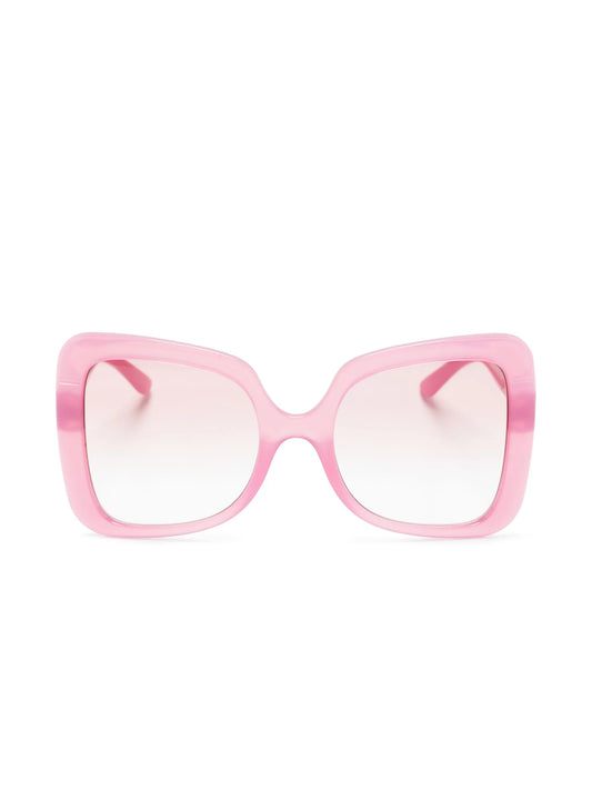 logo-plaque oversize-frame sunglasses