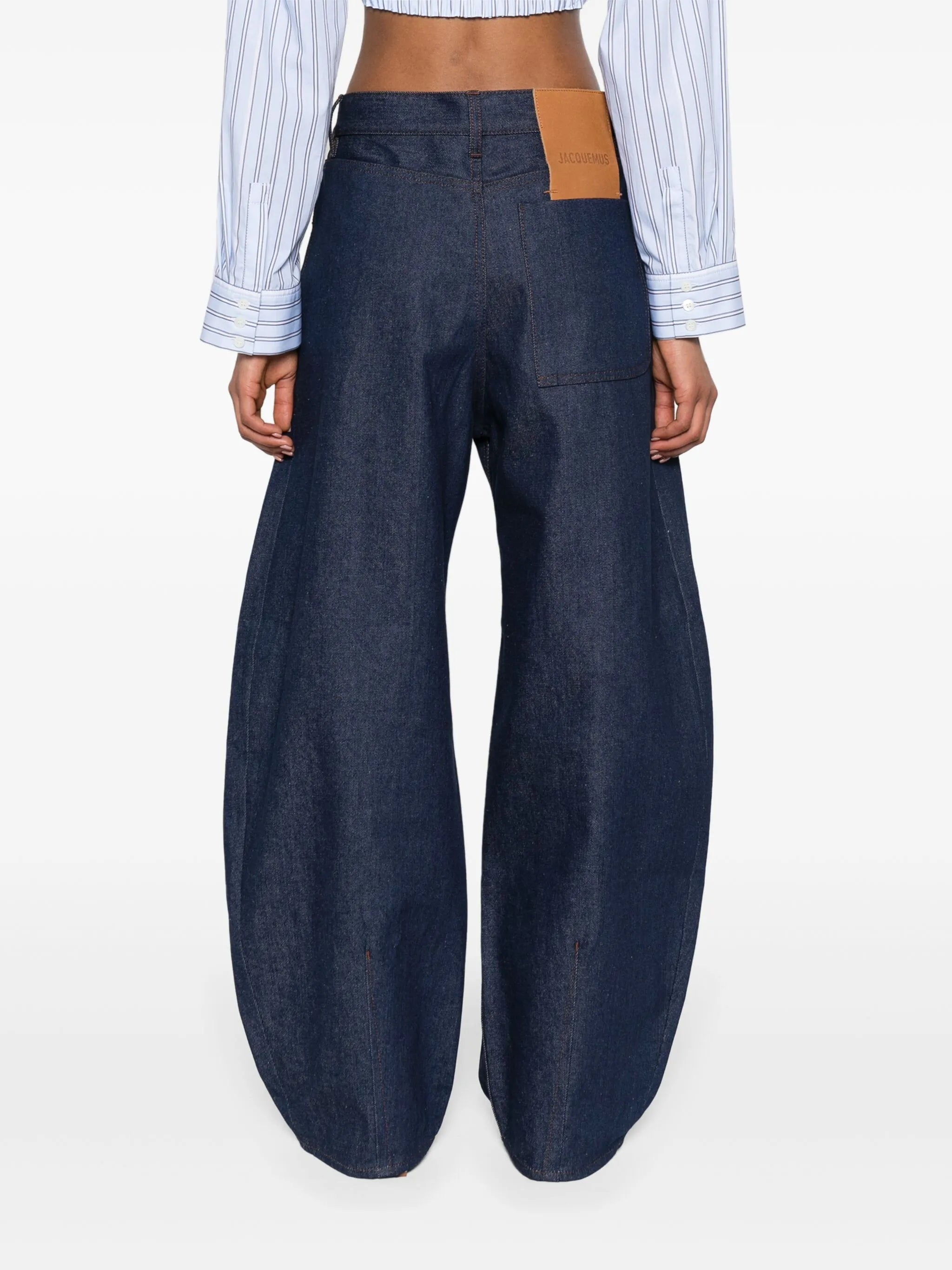 Le De-Nimes Ovalo mid-rise wide-leg jeans