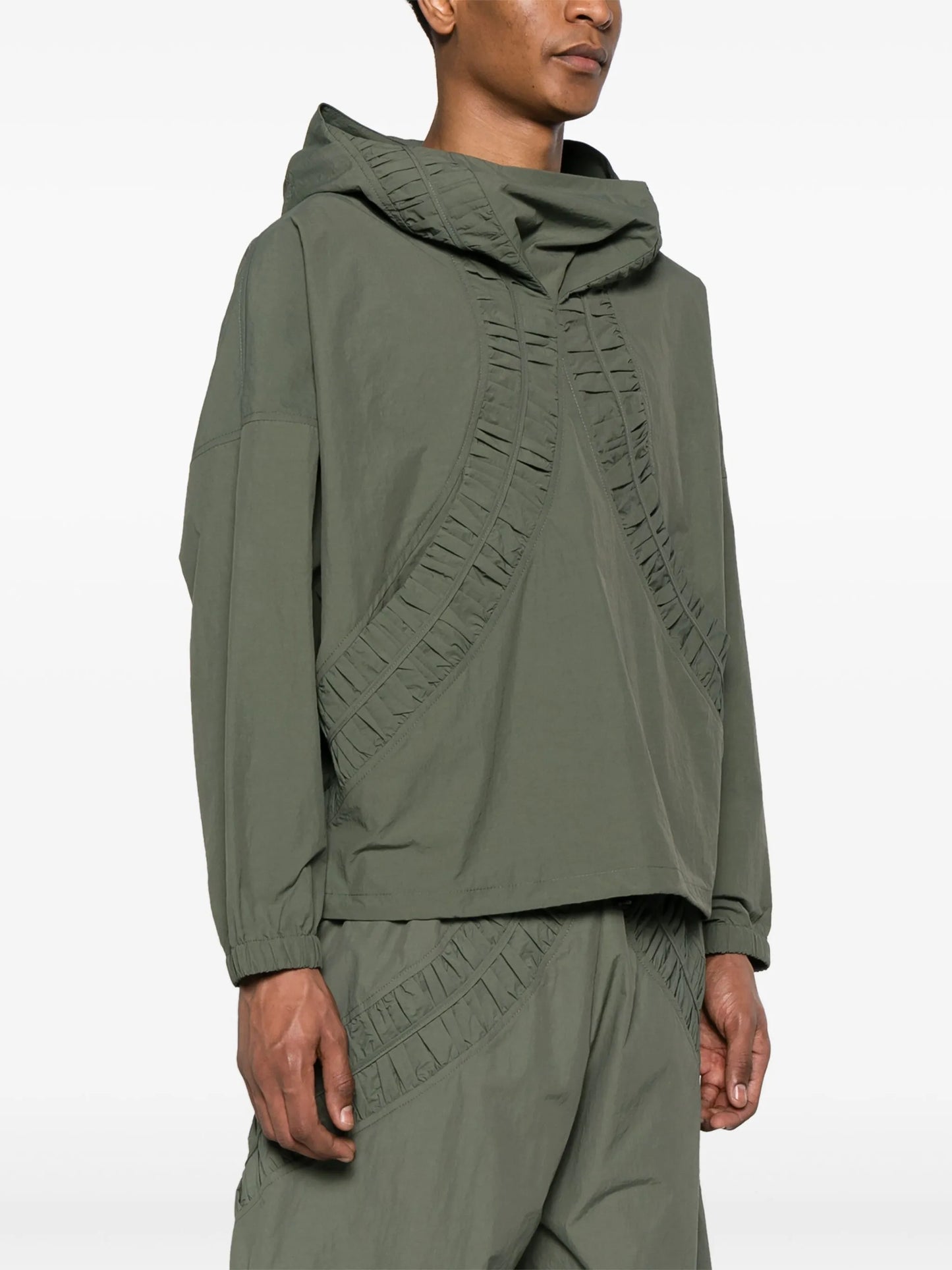 Fossil smocked-panel jacket