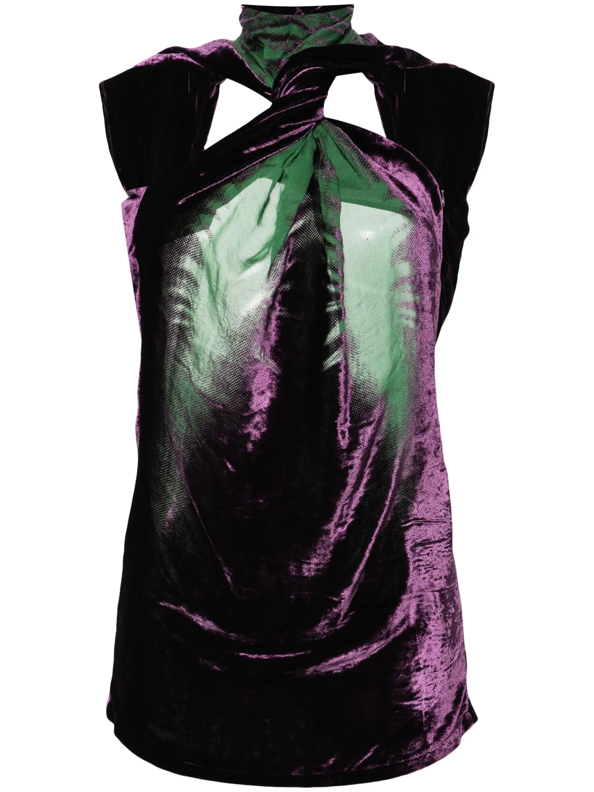 Whisker velvet minidress