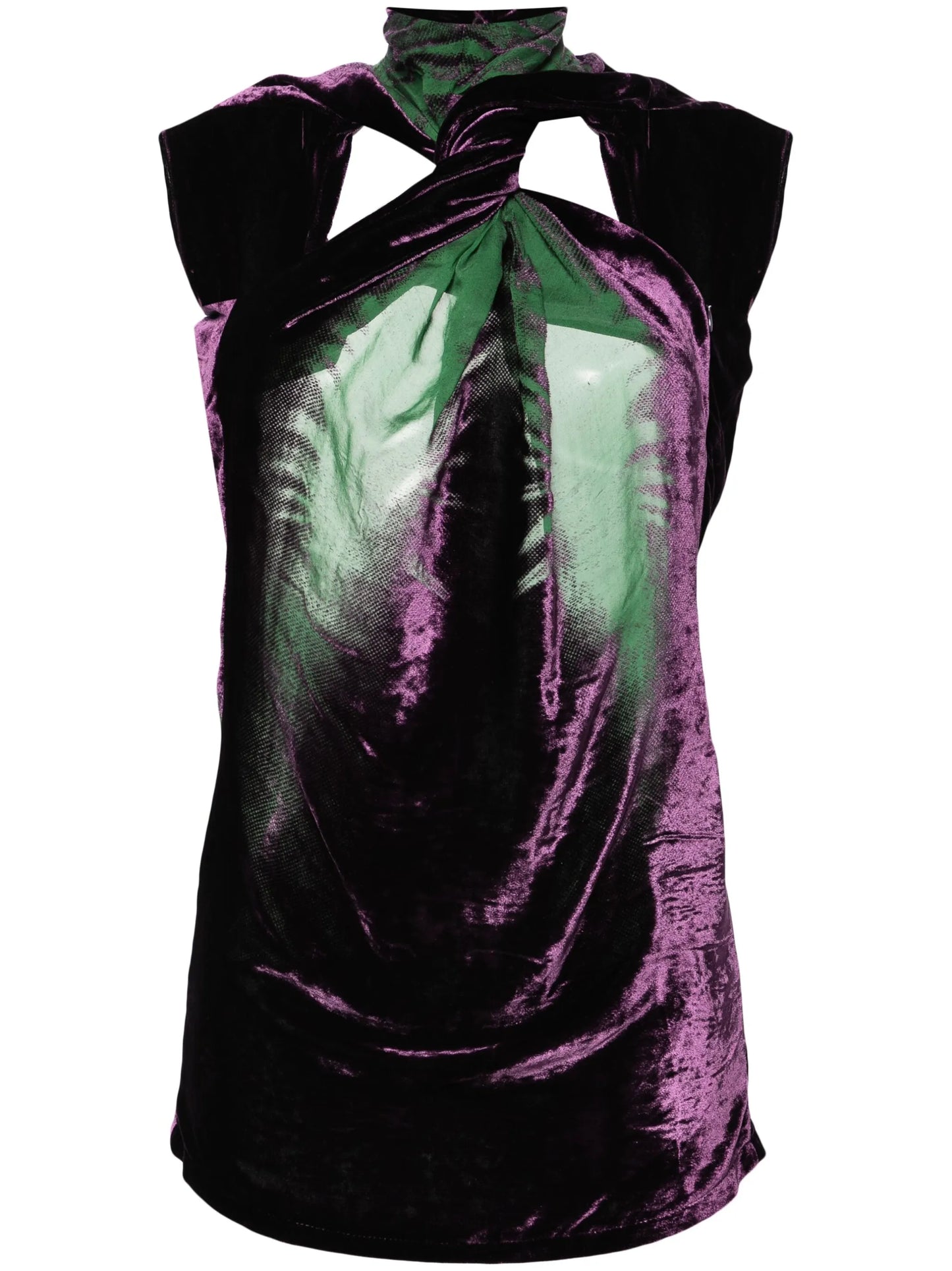 Whisker velvet minidress