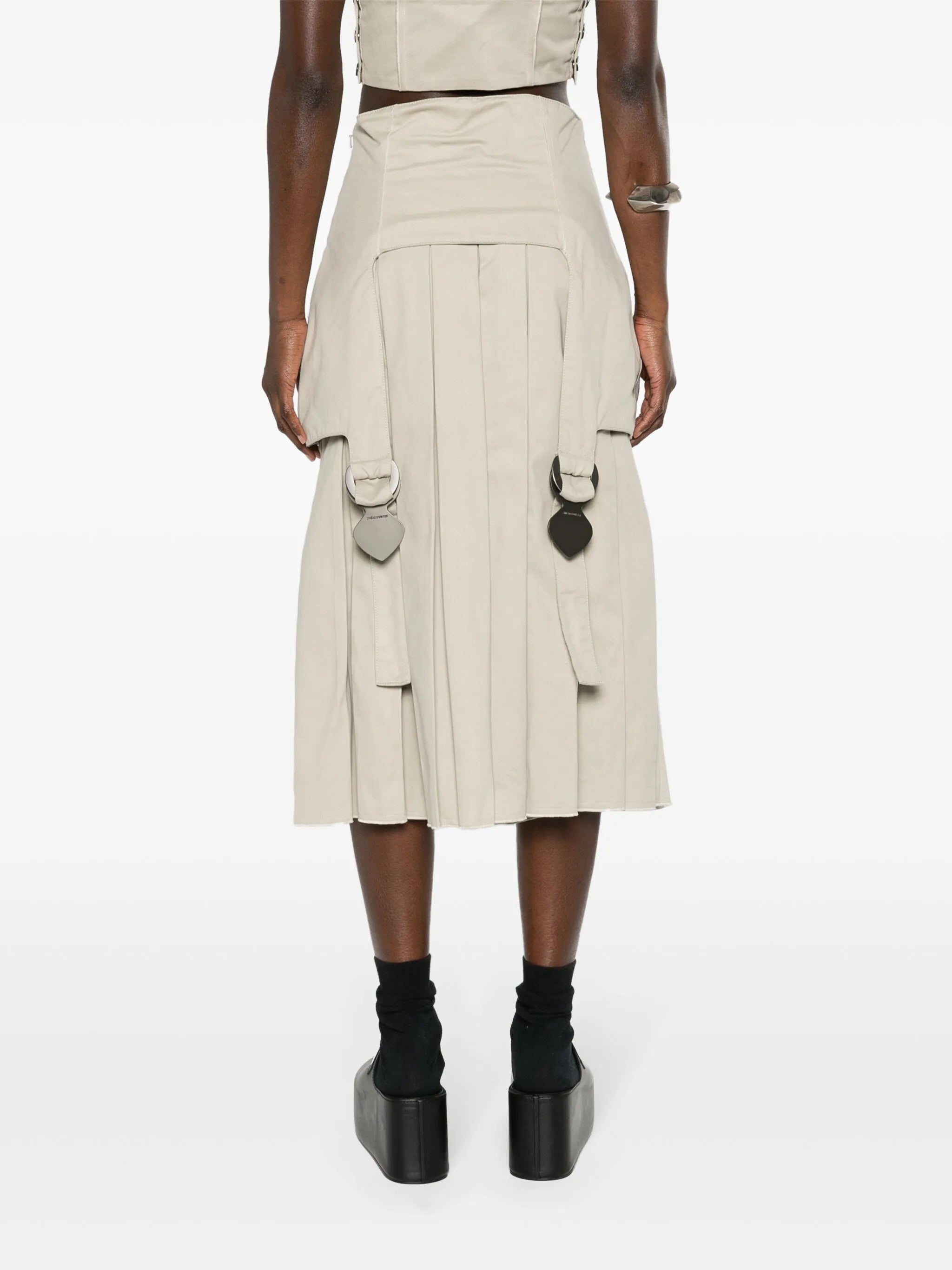 pleated wide-leg trousers