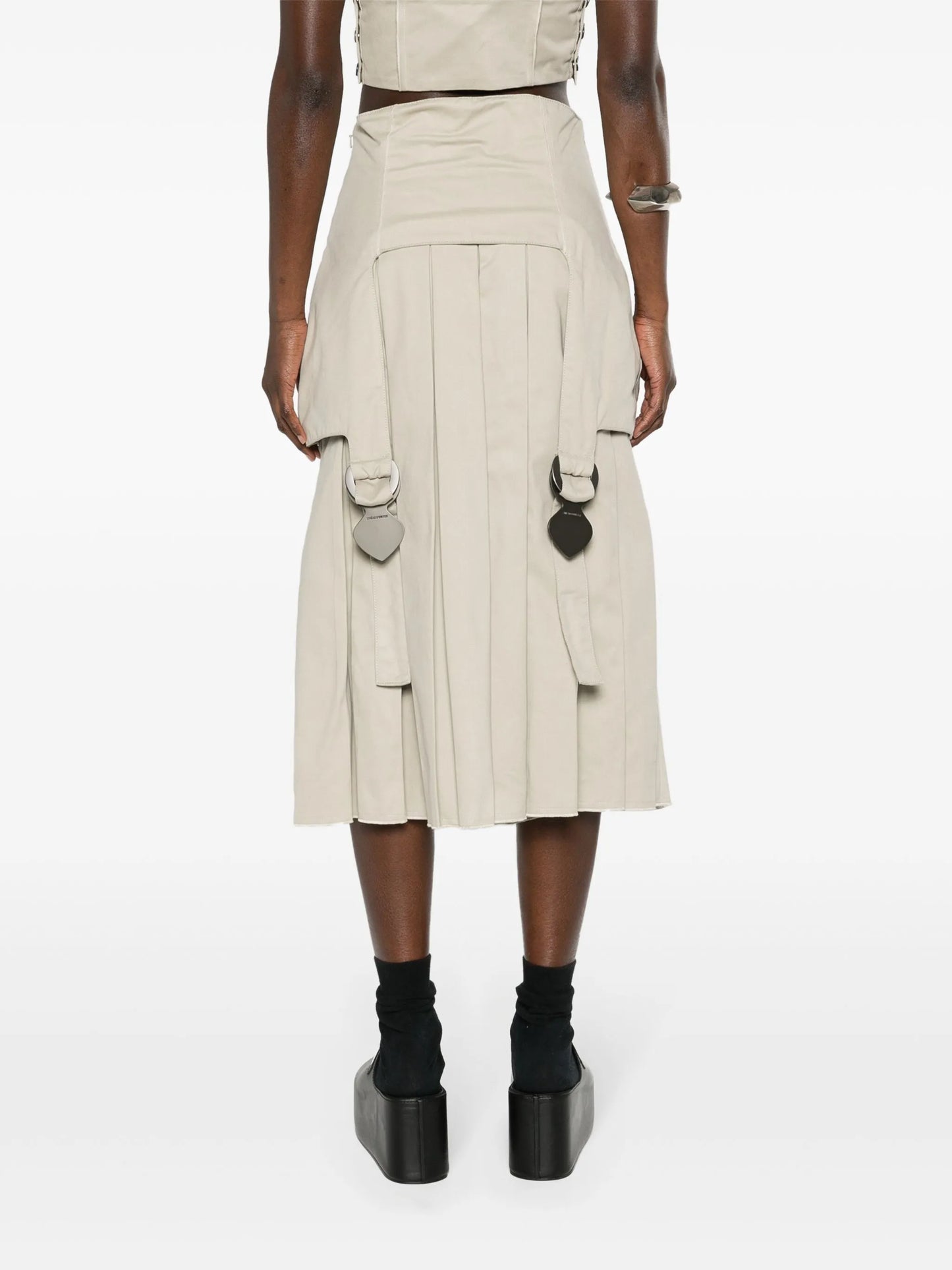 pleated wide-leg trousers