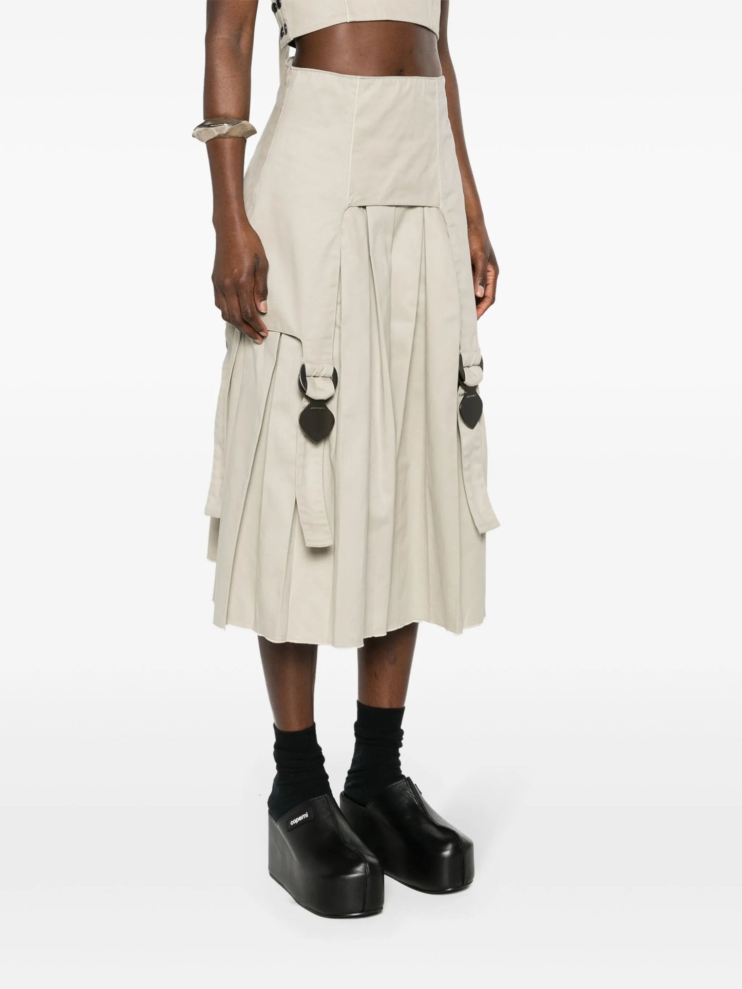 pleated wide-leg trousers